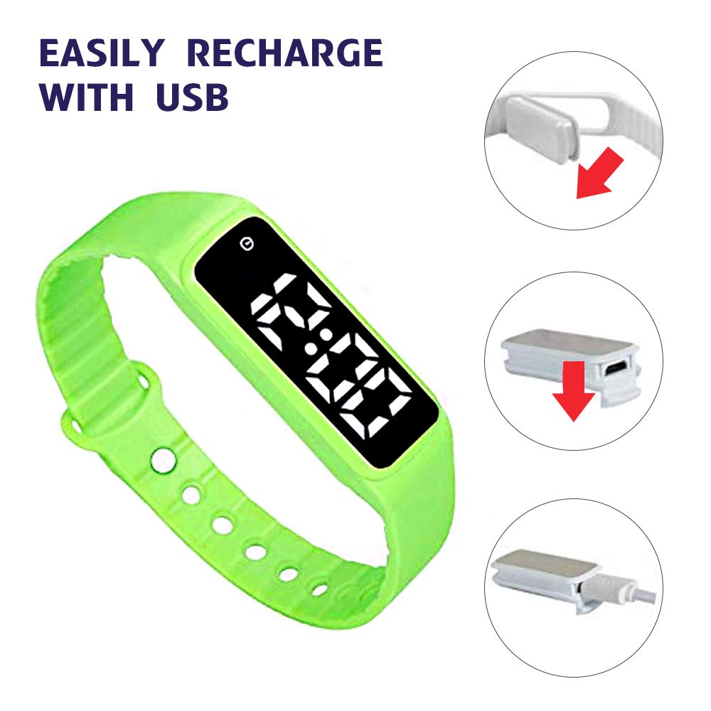 **Potty Training Watch for Kids - Silent Vibrating Alarm & Pill Reminder with Countdown Timer (Green, Small) - Perfect for Toddler Toilet Training & Medication Reminders**