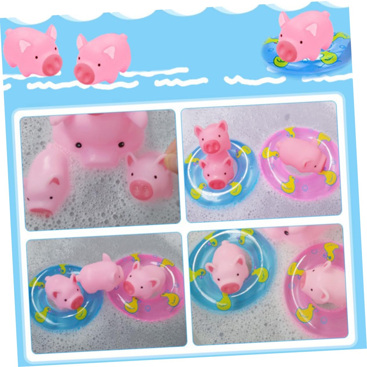UPKOCH 3-Piece Fun Bath Toys Set for Toddlers - Cute Floating Animal Bathtub Toys for Baby Bath Time, Sensory Play & Learning (Duck, Turtle, Whale) - Perfect for Kids Bathroom, Pool & Water Play