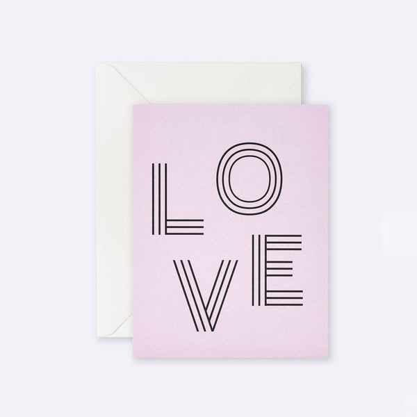 LETTUCE Love Greeting Card with Stripe Letters - Funny Vegetable Themed Card for Birthdays, Anniversaries & Special Occasions
