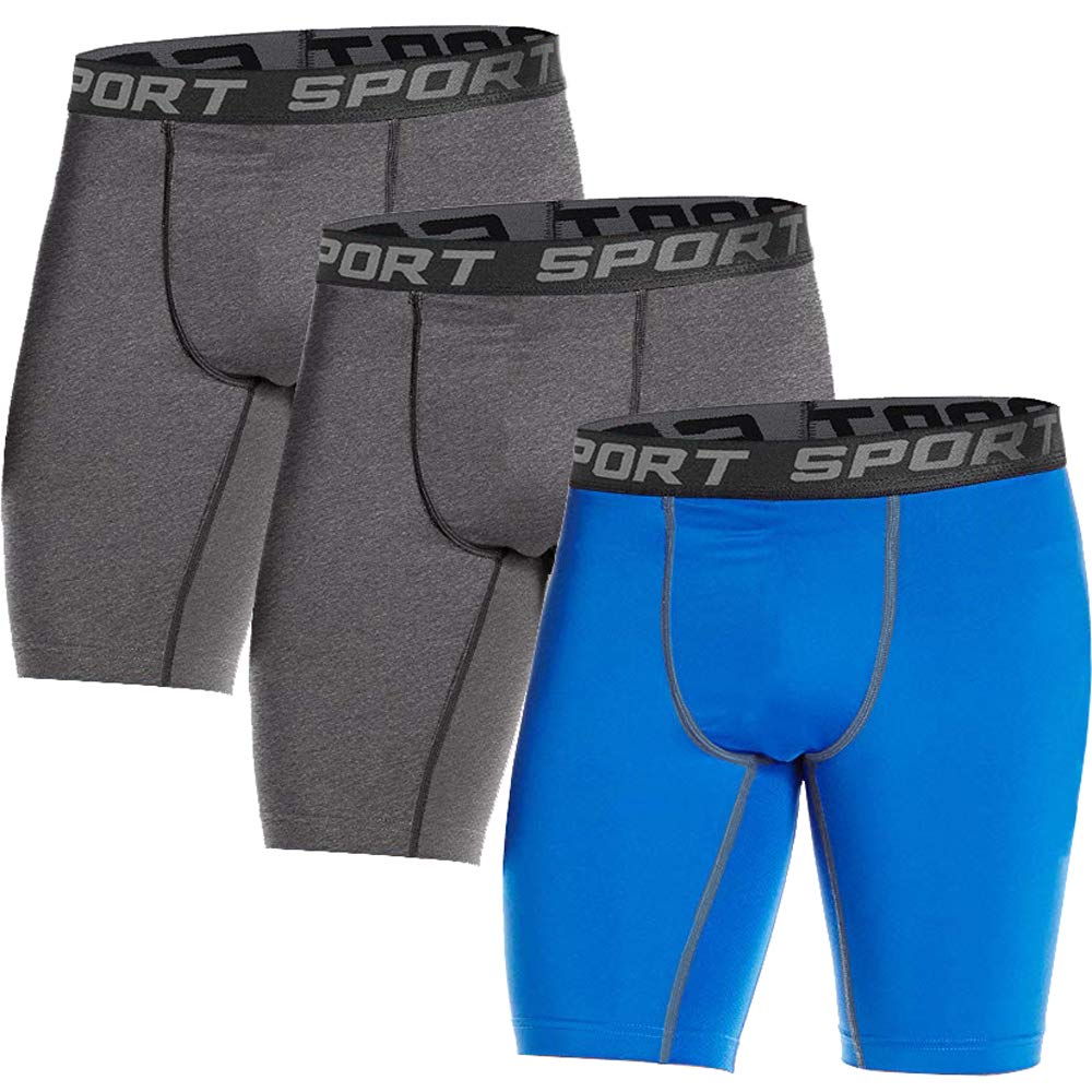 Best Men's Athletic Compression Shorts - 3 Pack Running & Workout Tight Sports Shorts for Gym, Training & Active Lifestyle