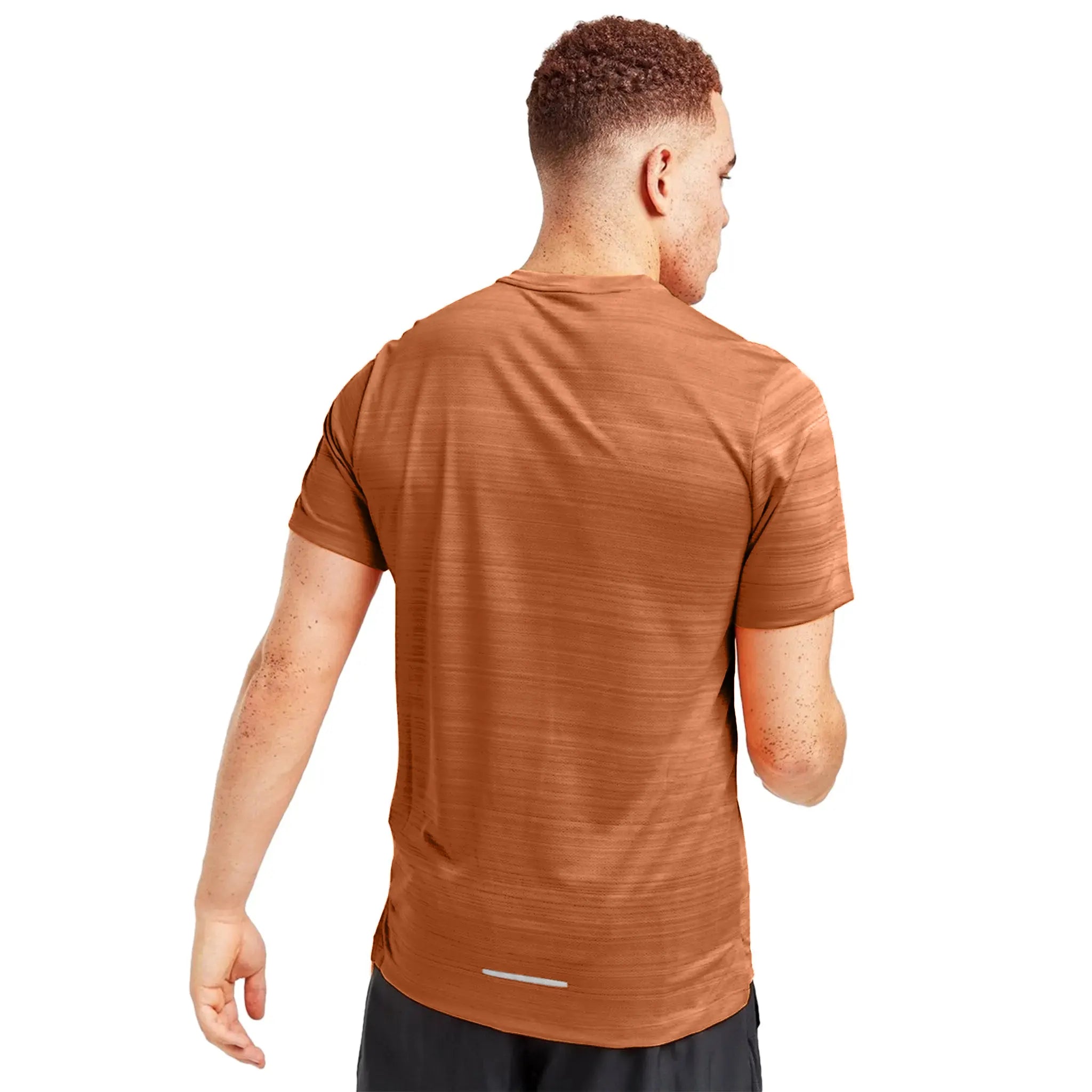 Nike Dri-FIT 1.0 Dark Russet Miler Running T-Shirt for Men - Moisture-Wicking Athletic Shirt for Running, Gym & Workouts - Lightweight Performance Tee for Jogging & Training