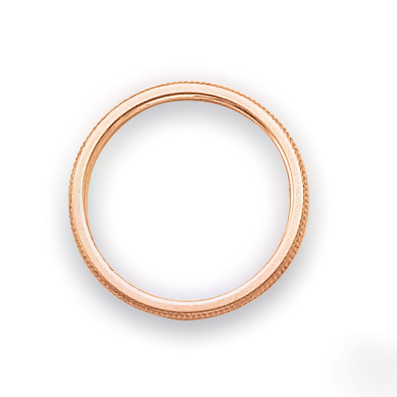 14K Rose Gold Wedding Band Ring for Women - Size 4, Dainty Stackable Bridal Ring, Perfect for Engagement, Anniversary & Everyday Wear