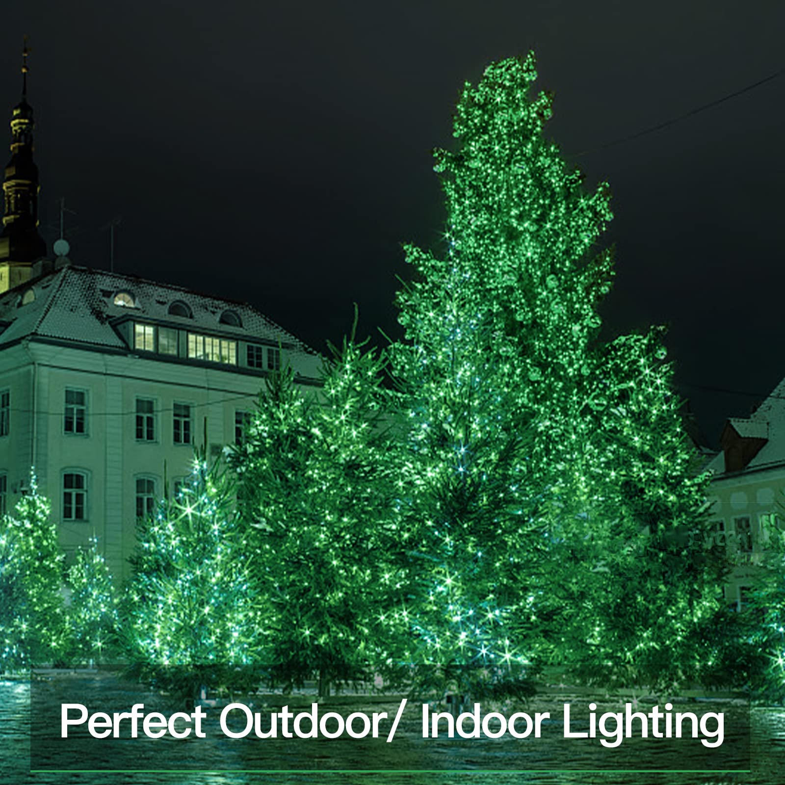 Suddus 33ft 100 LED Green Christmas String Lights with Remote - Battery Operated Fairy Lights for Holiday Decor, St. Patrick's Day, Bedroom, Wreath, Patio, Backyard, Garden & Party - Perfect for Indoor/Outdoor Christmas Tree Decorations, Wedding Centerpieces and Cozy Ambiance Lighting