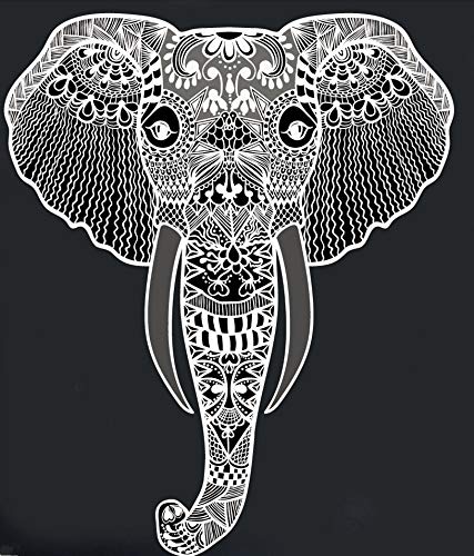Indian Mandala Elephant Rubber Stamp Set - Custom Logo, Wedding, Invitation & Save the Date Stamps - DIY Craft, Scrapbooking & Travel Journal Supplies