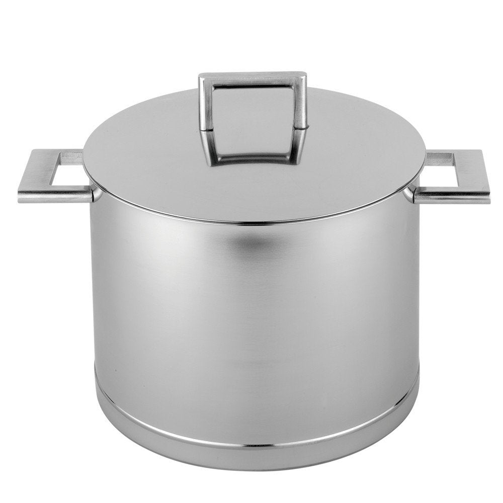 Demeyere John Pawson 8.5 Quart Stainless Steel Stock Pot with Lid - Professional Grade Cookware for Soups, Stews & Pasta - Perfect for Home Chefs & Commercial Kitchens