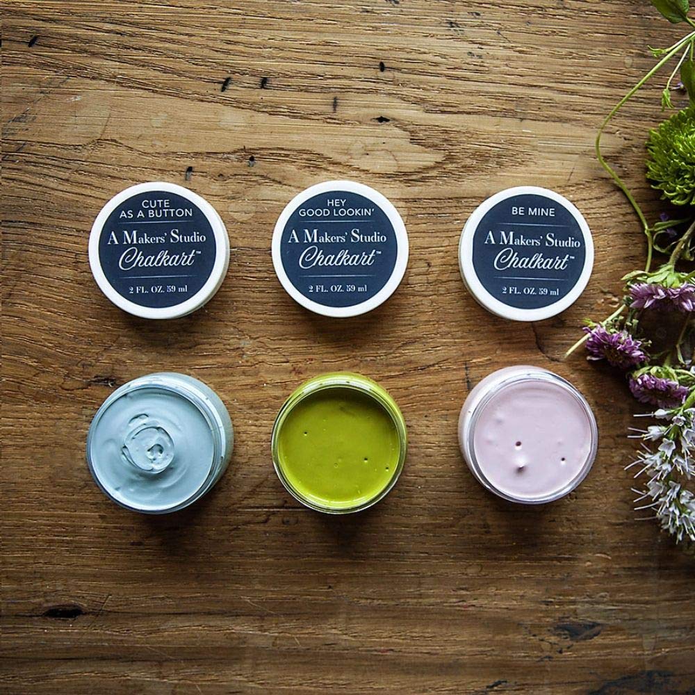 DIY Chalk Paste Paint for Arts & Crafts - Non-Toxic Chalk Art Paint for Wood Signs, Glass & Non-Porous Surfaces - Perfect for Mesh Stencils & Home Decor Projects - 2 oz (Hey Good Lookin')