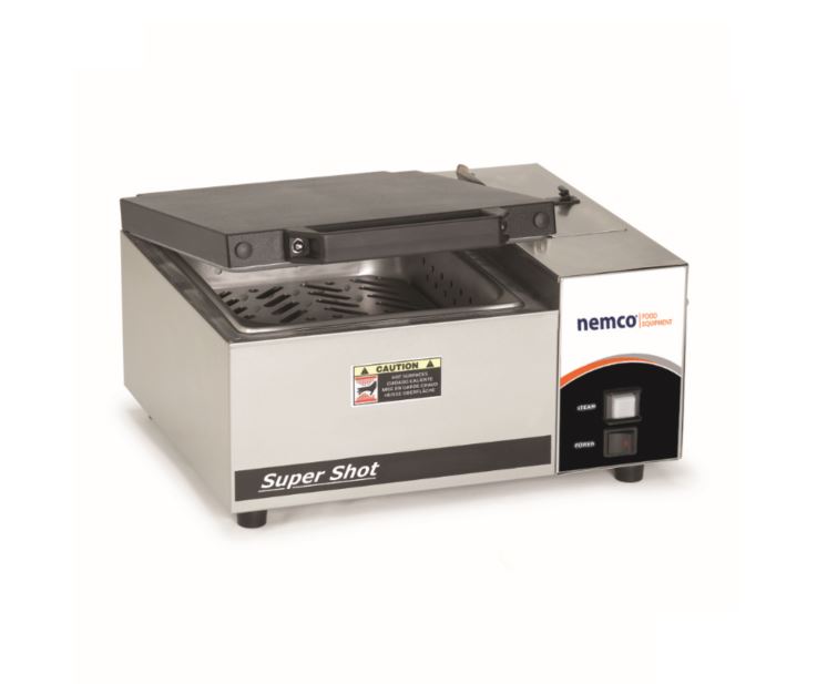 Nemco Super Shot Countertop Steamer 120V - Commercial Food Warmer for Restaurants, Cafes & Catering - Perfect for Keeping Burgers, Hot Dogs & Sandwiches Fresh