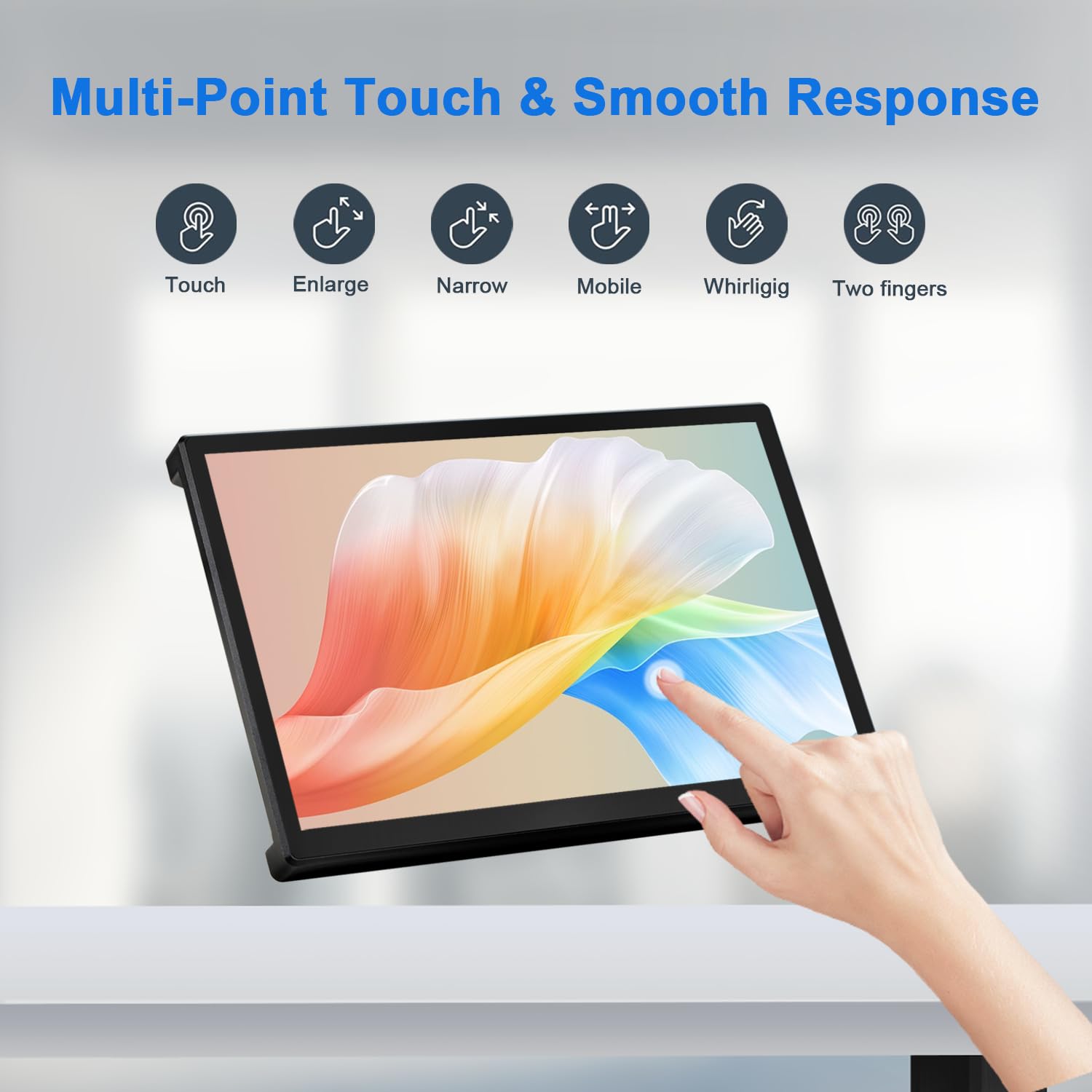 10.5 Inch Touchscreen Monitor for Raspberry Pi 5/4B/3B - 2560×1600 2K OLED Display with HDMI Port - Compatible with Jetson Nano & Windows - Perfect for DIY Projects, Gaming, and Portable Workstations