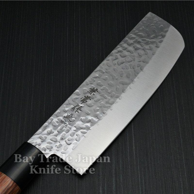 Premium Kanetsune Seki Hammered Finish DSR 1K6 Usuba Nakiri Knife 165mm - Japanese Vegetable Cleaver with KC-953 Steel - Perfect for Sushi Prep, Vegetable Chopping & Asian Cuisine
