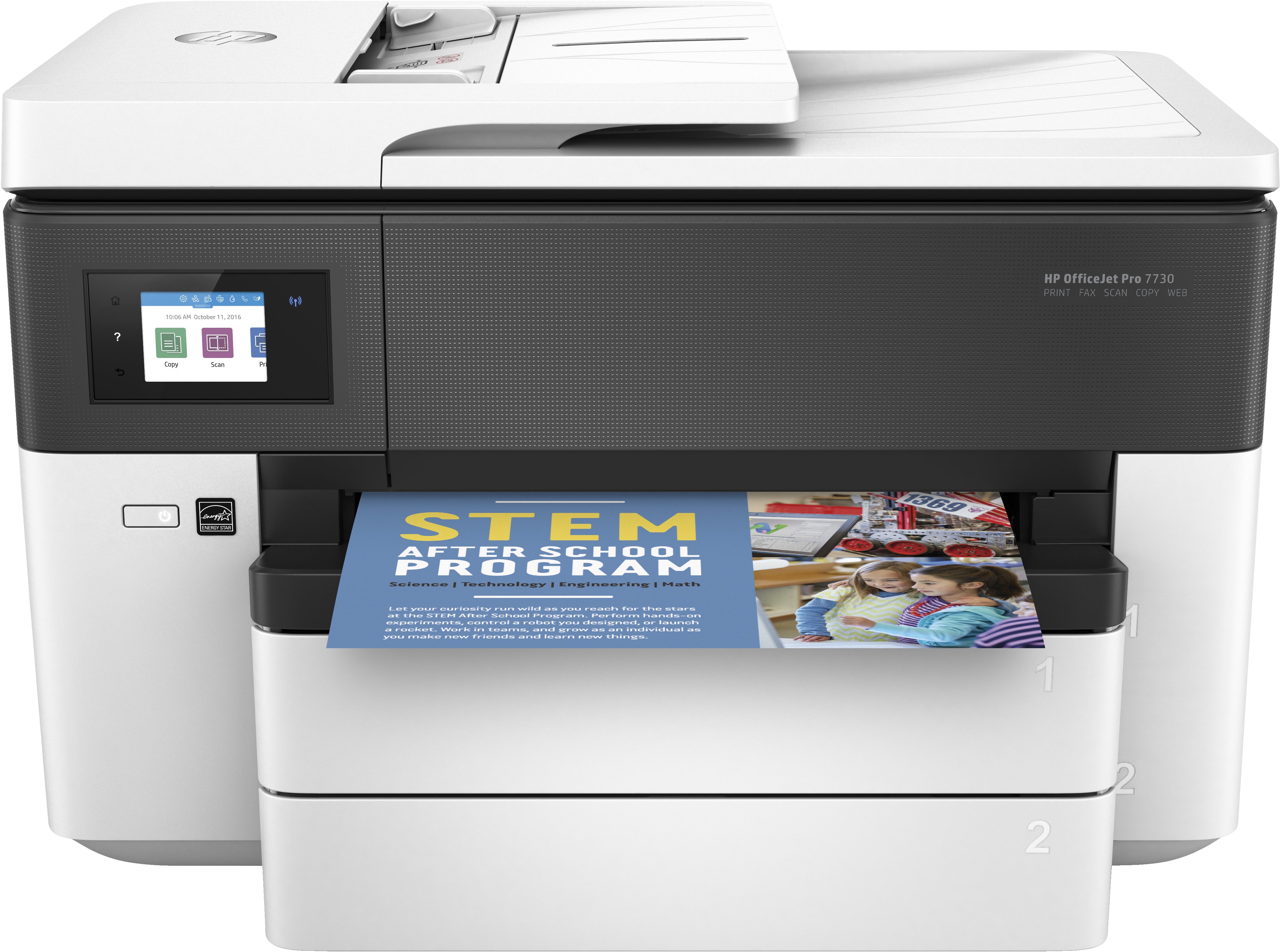 HP OfficeJet Pro 7730 Wide Format All-in-One Printer - Wireless A3/A4 Color Printer with Scanner, Copier & Fax - Y0S19A - Perfect for Home Office, Small Business & Graphic Design Printing
