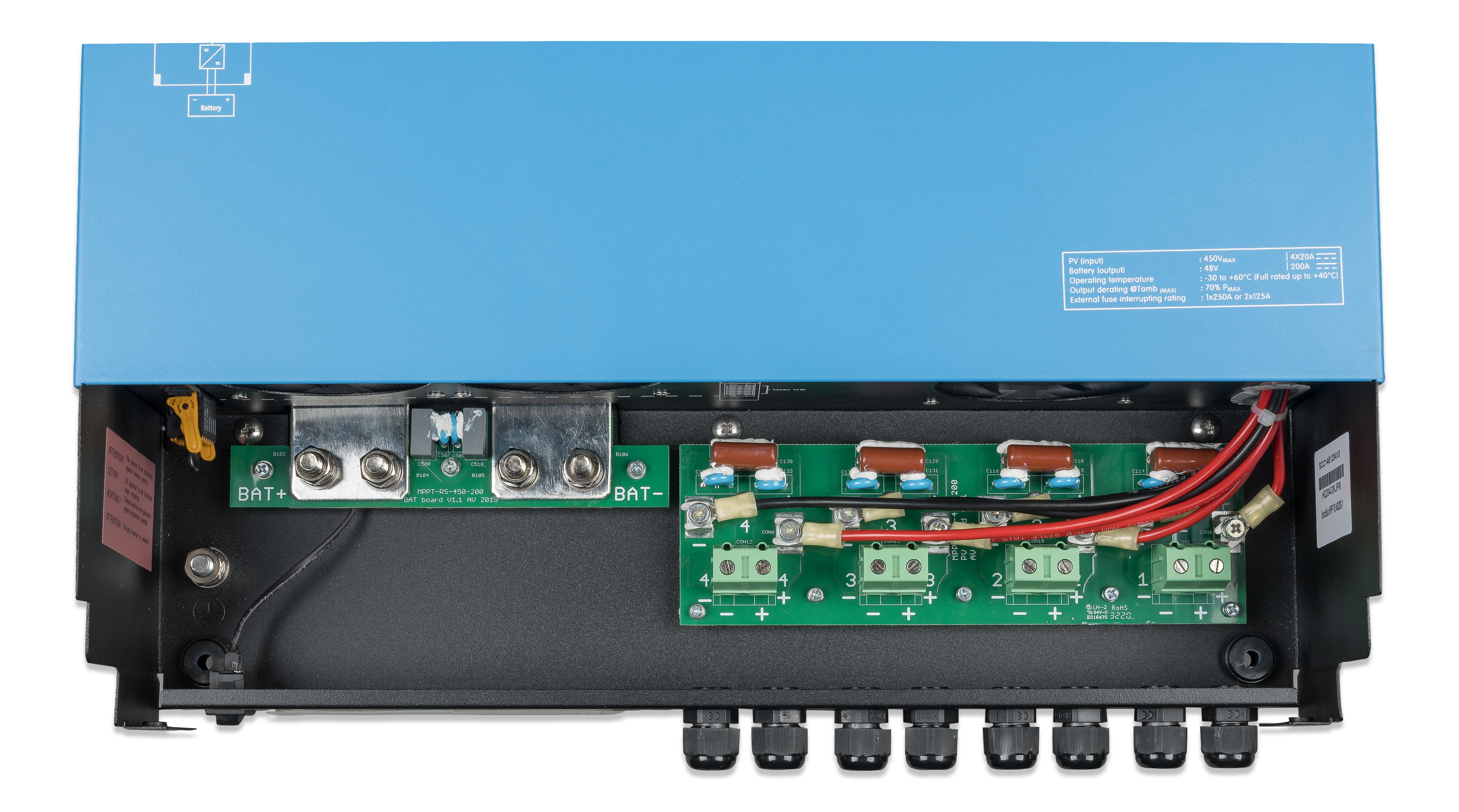Victron Energy SmartSolar MPPT RS 450/200 Tr Solar Charge Controller - 200A 450V High Efficiency MPPT Regulator for Off-Grid Solar Systems | Perfect for RV, Marine, and Home Solar Power Installations