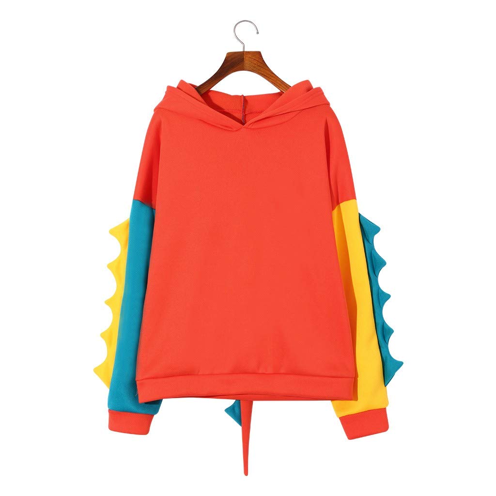 Women's Casual Long Sleeve Dinosaur Print Loose Sweatshirt - Trendy Loungewear & Streetwear for Everyday Comfort