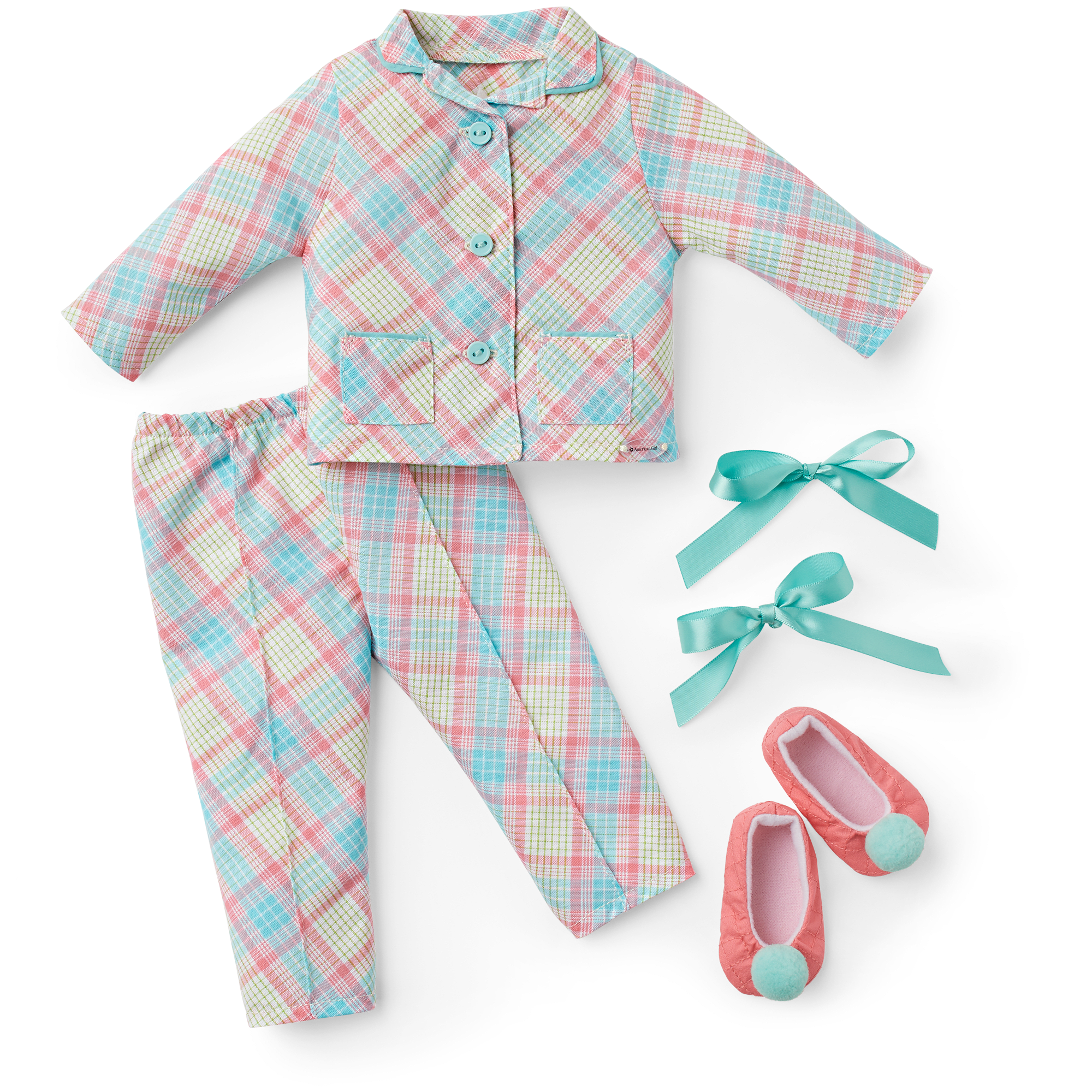Melody’s™ 18 Inch Doll Plaid Pajamas - Historical Character Outfit for American Girl Dolls | Perfect for Sleepovers, Dress-Up & Collectible Displays