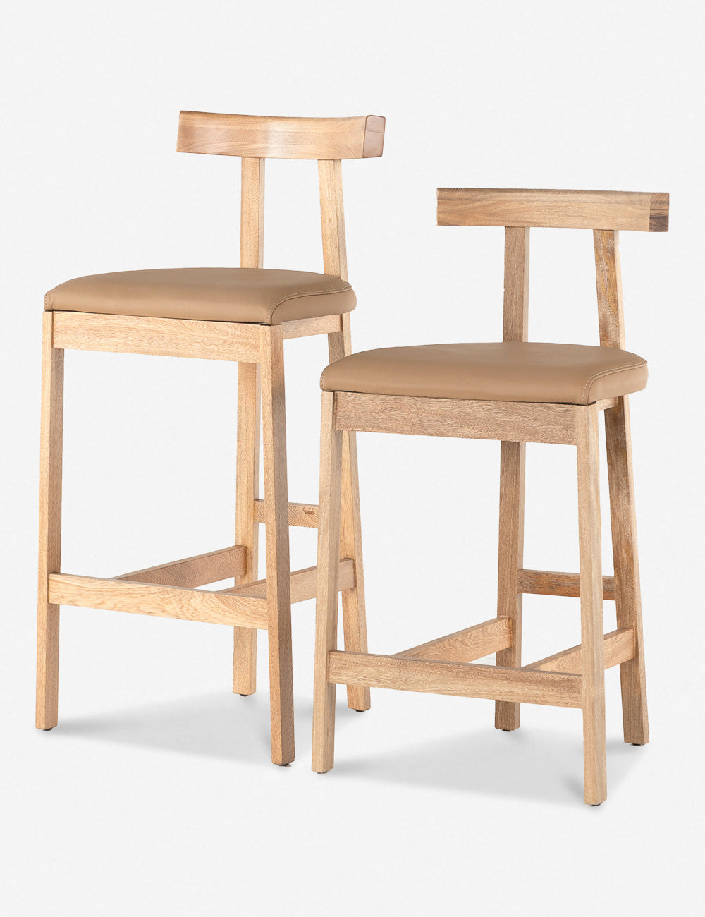 Ayvn Modern Bar Stools Set of 2 - Adjustable Height Counter Stools with Back Support - Perfect for Kitchen Island, Breakfast Bar & Home Pub Decor