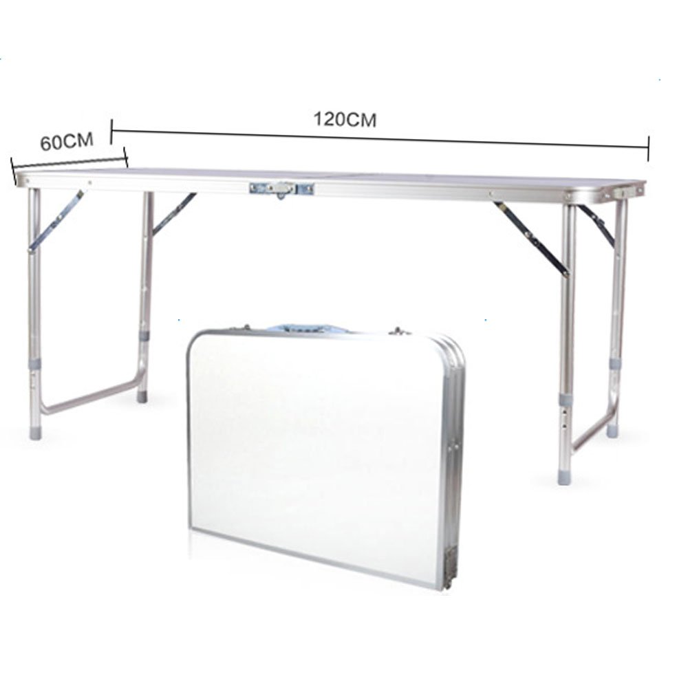 4FT Portable Folding Table 120x60x70cm - Lightweight Multipurpose Indoor Outdoor Table for Picnic, Party, Dining, Camping & Home Use