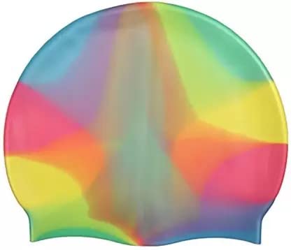 Shivmyra Waterproof Long Hair Swim Cap for Men & Women - Keeps Hair Dry & Clean - Multi-Color Pack of 1 - Ideal for Swimming, Surfing & Water Aerobics