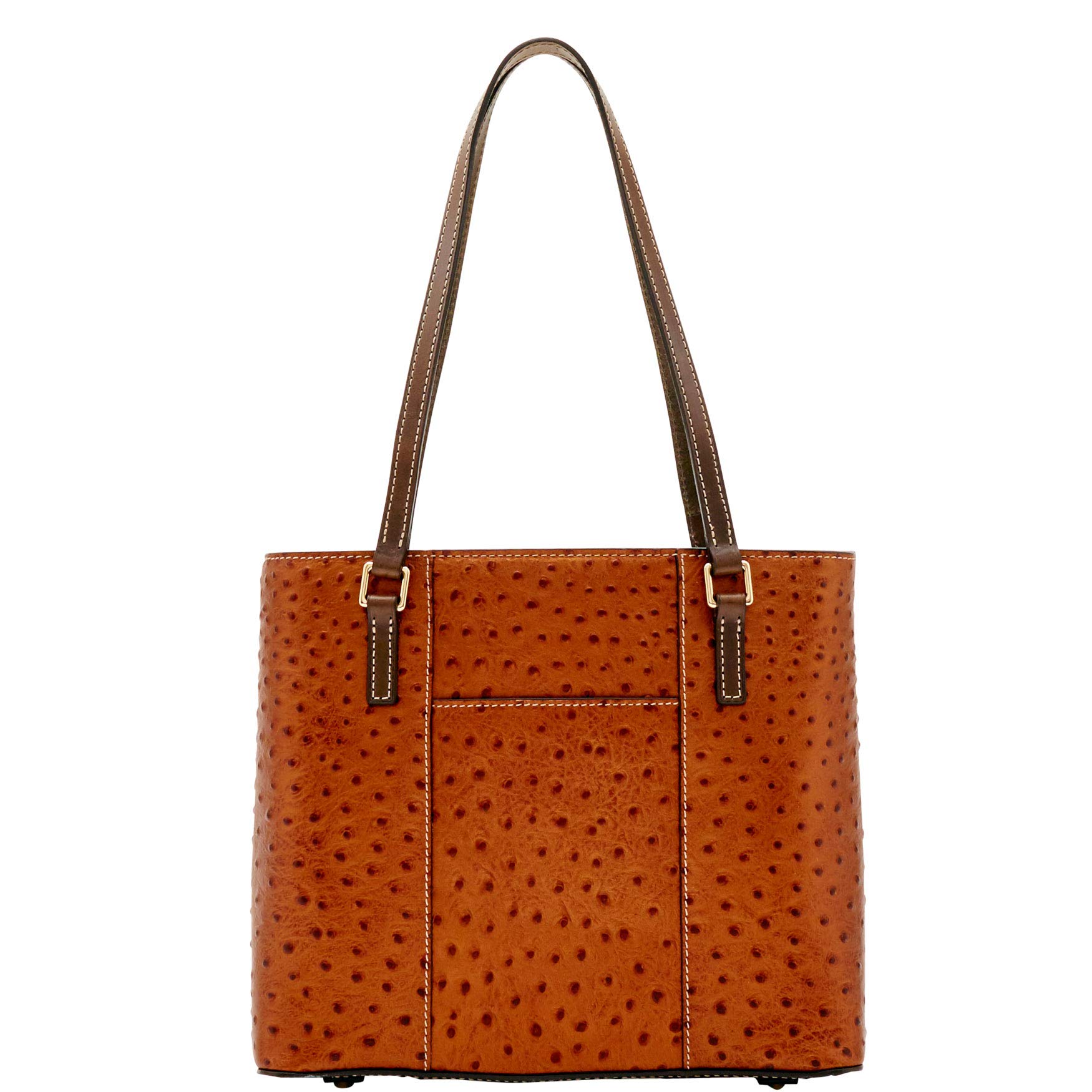 Dooney & Bourke Small Lexington Ostrich Leather Tote Bag for Women - Black Handbag for Work, Travel & Everyday Use