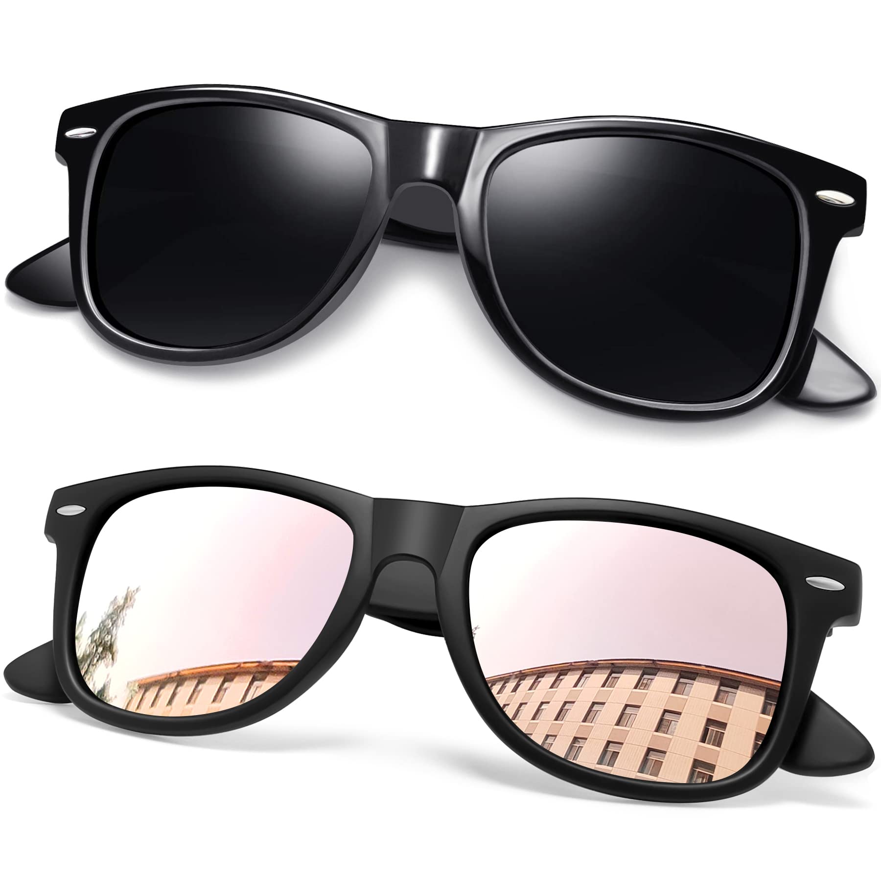 Joopin Square Polarized Sunglasses for Men & Women - UV Protection, Trendy Designer Shades for Outdoor Activities, Driving, and Beach Vacations
