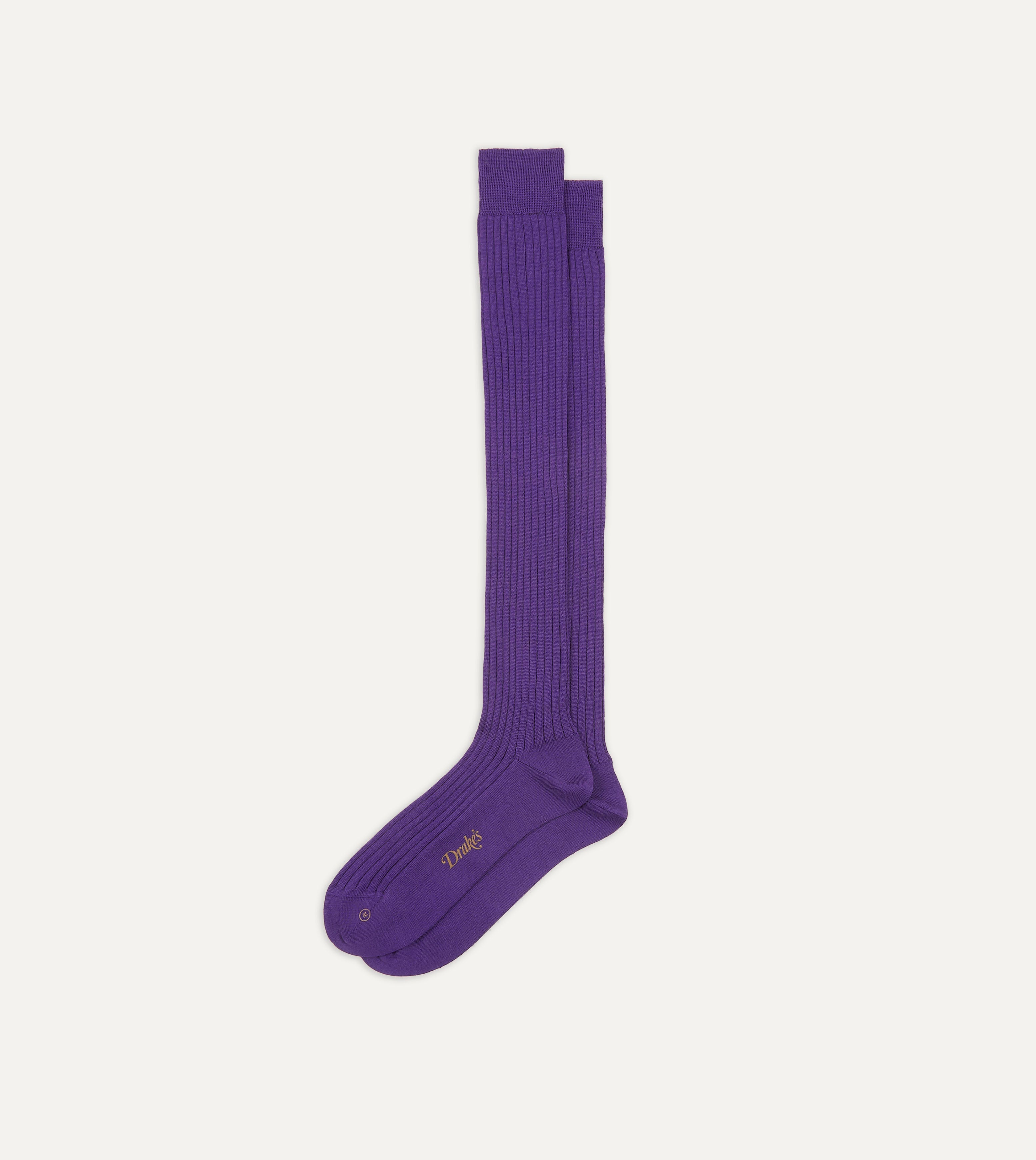 Premium Dark Purple Wool Over the Calf Socks for Men - Warm & Comfortable Winter Dress Socks - Perfect for Business, Office & Formal Occasions