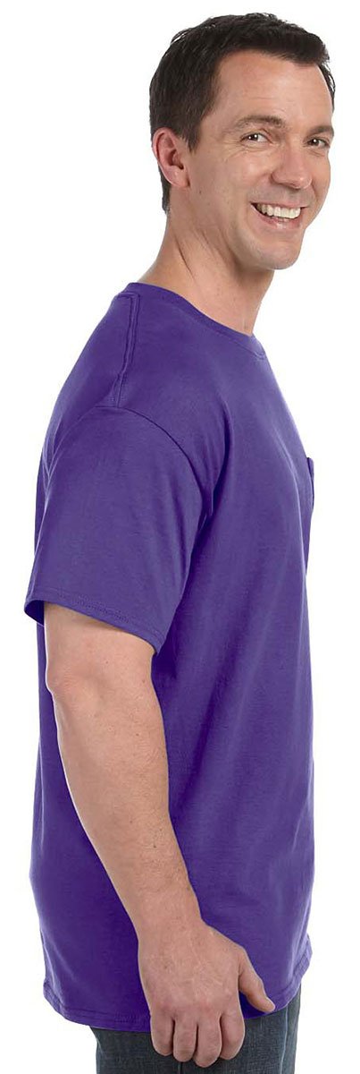 Hanes Men's Tagless Pocket T-Shirt - Soft Cotton Crew Neck Tee for Casual Wear & Everyday Comfort
