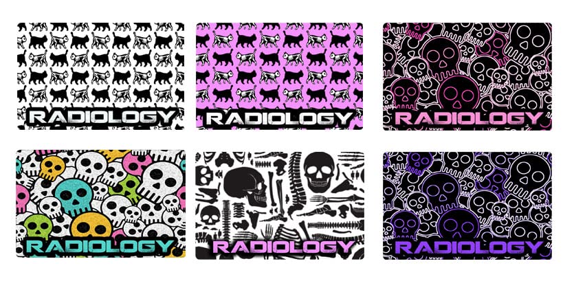 Bones X-ray Marker Parker for Radiology Technologists - Multicolor Skull Design - Perfect for Medical Imaging, X-ray Positioning, and Radiology Education
