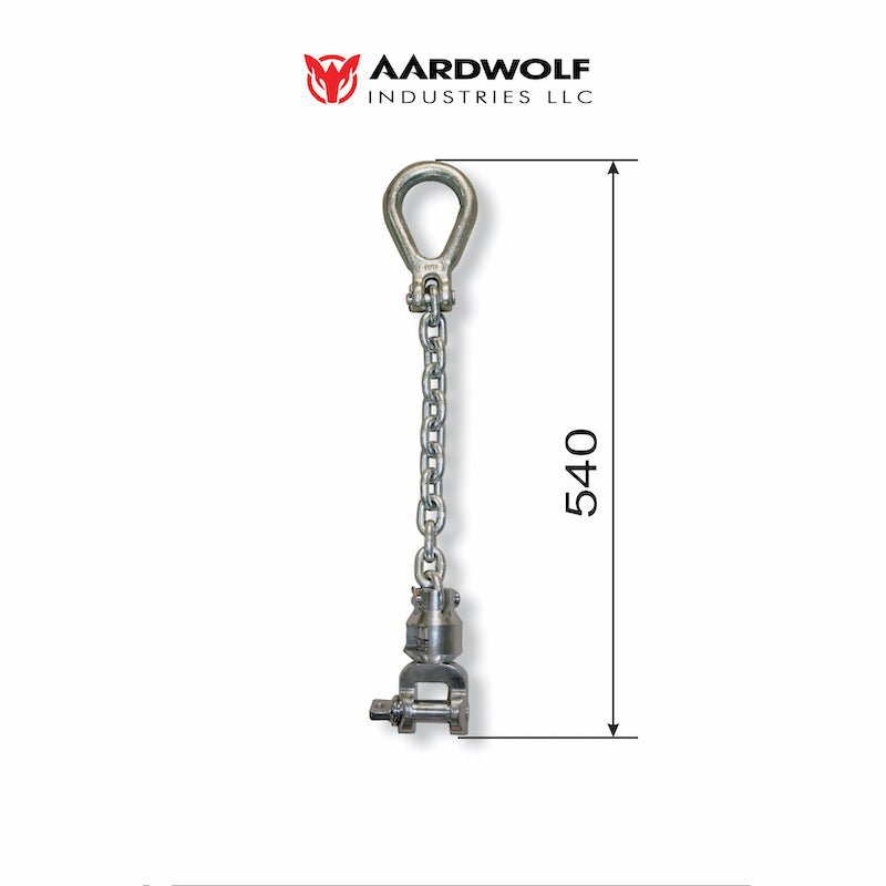 Aardwolf Heavy Duty Swivel Shackle & Lifting Lug - 3/4 Inch Stainless Steel D-Ring for Towing, Rigging, Marine & Construction Use