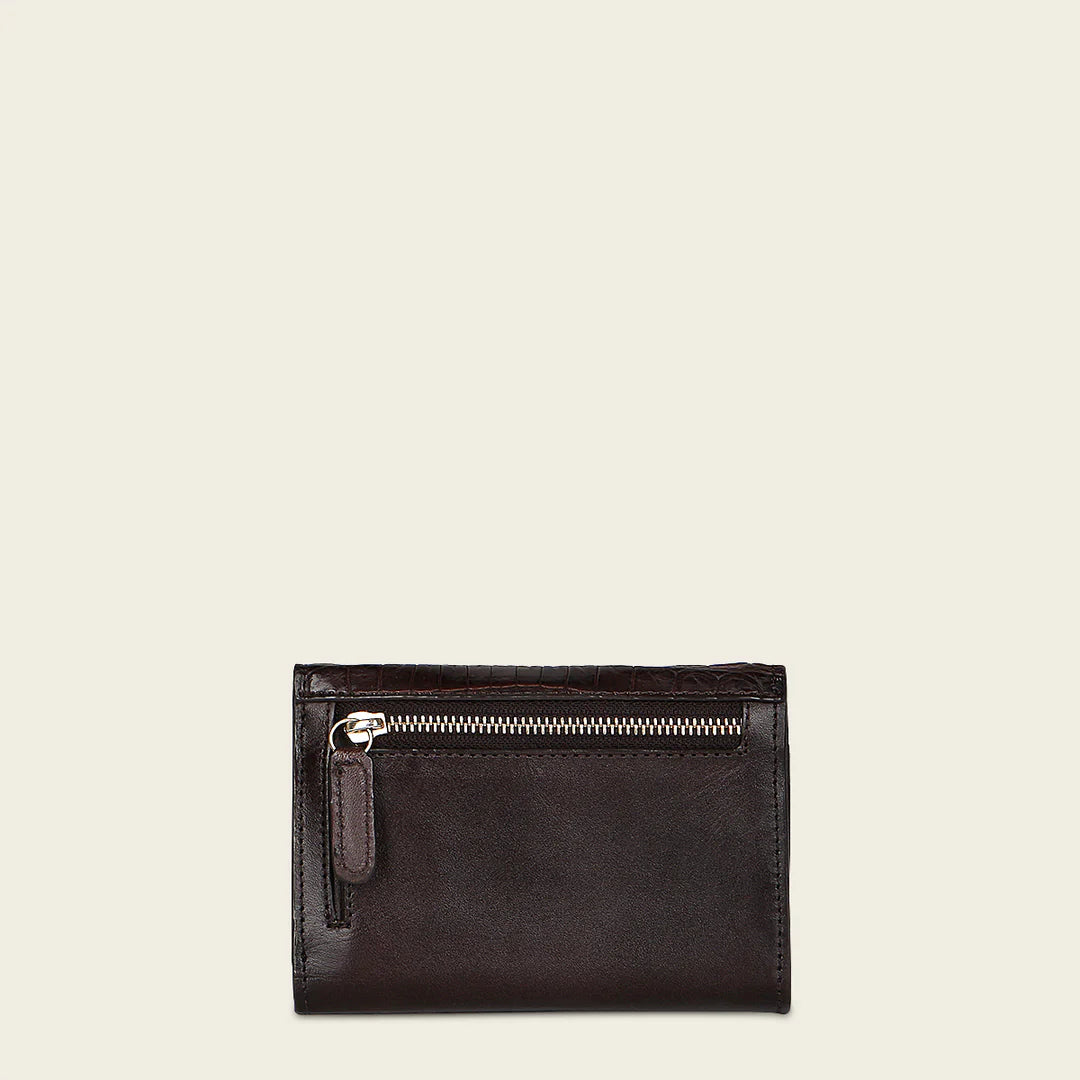 BD197MO Cuadra Black Fashion Tri-Fold Leather Wallet for Women - Premium Moreletti Leather, Stylish & Durable - Perfect for Everyday Use, Travel & Gifts
