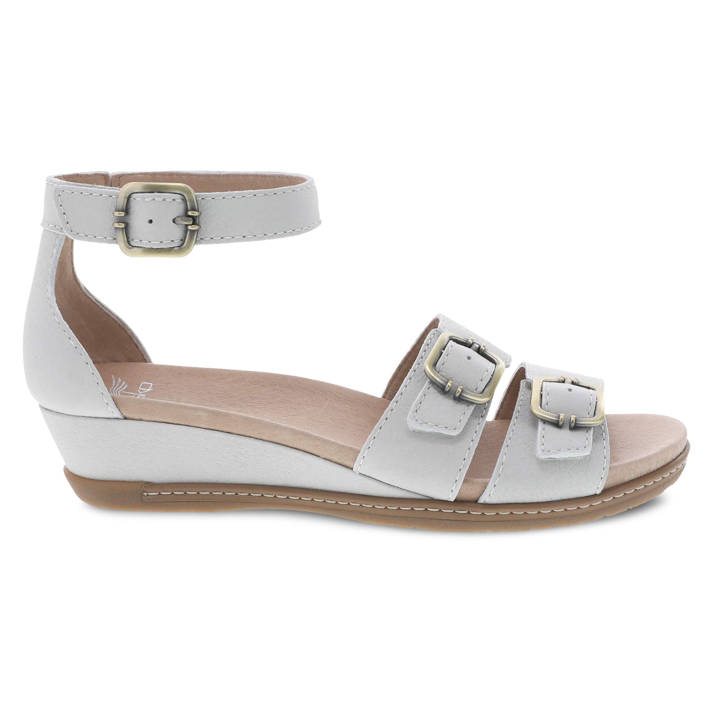 Dansko Women's Astrid Wedge Comfort Sandals - Breathable Leather Summer Sandals with Arch Support for Walking, Travel & Casual Wear
