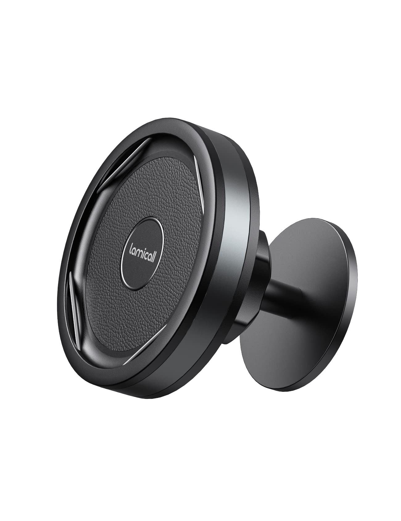 Lamicall Universal Phone Mount with 3M VHB Adhesive - Secure Wall Mount for iPhone & Smartphones (Black) - Portrait & Landscape Viewing - Perfect for Kitchen, Bathroom & Office Use