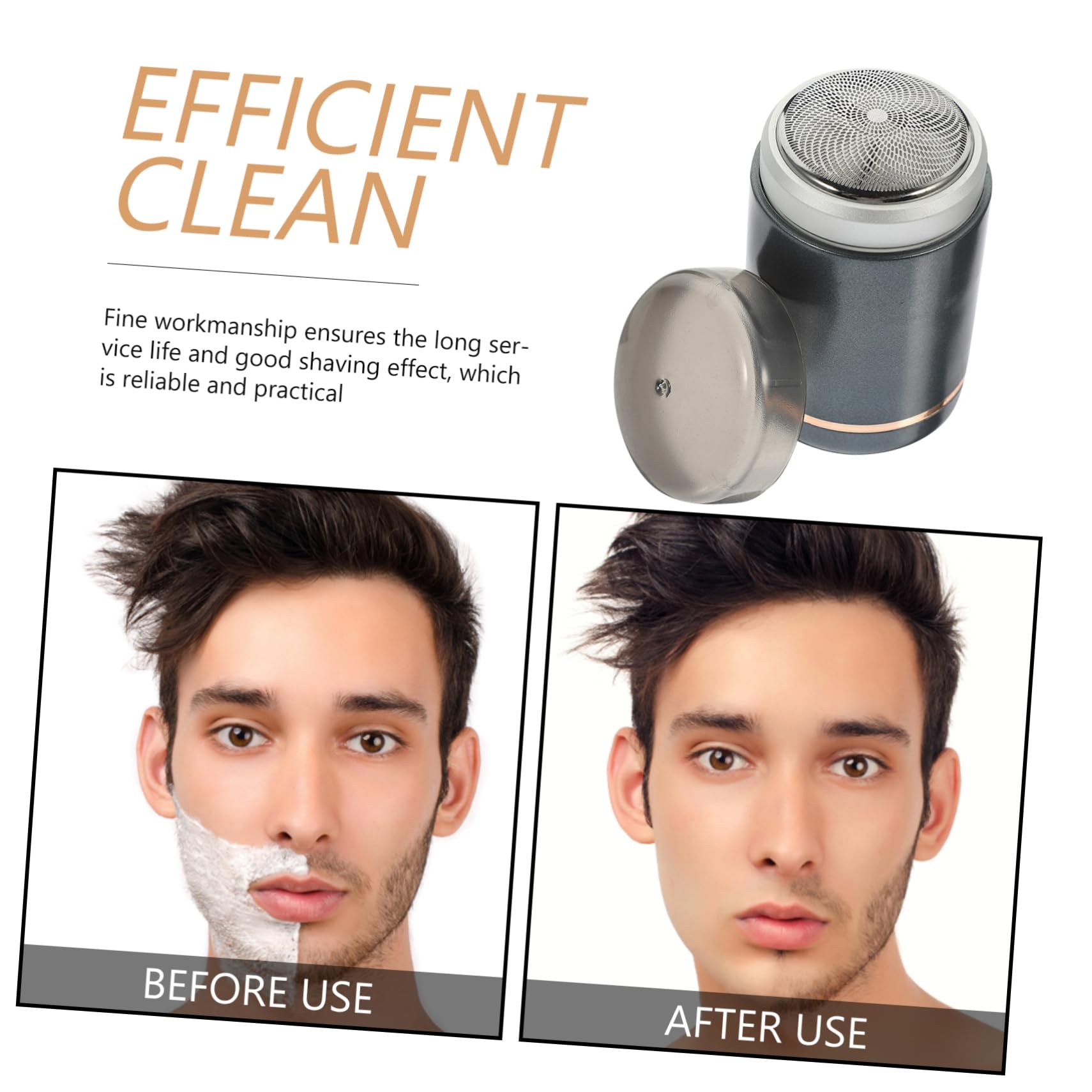 Mikinona Electric Razor for Men - Face & Body Trimmer, Small Shaver with Aluminum Alloy Body, Grey | Perfect for Travel, Gym & Daily Grooming