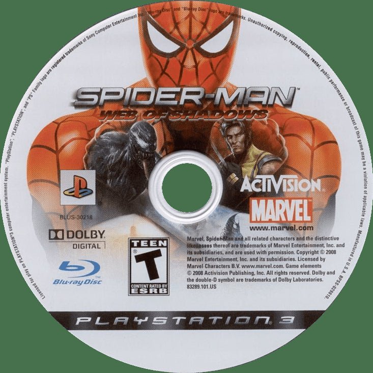 Spider-Man: Web of Shadows - PS3/Xbox 360 Action-Adventure Game | Marvel Superhero Video Game for Kids & Adults | Perfect for Gaming Nights & Superhero Fans