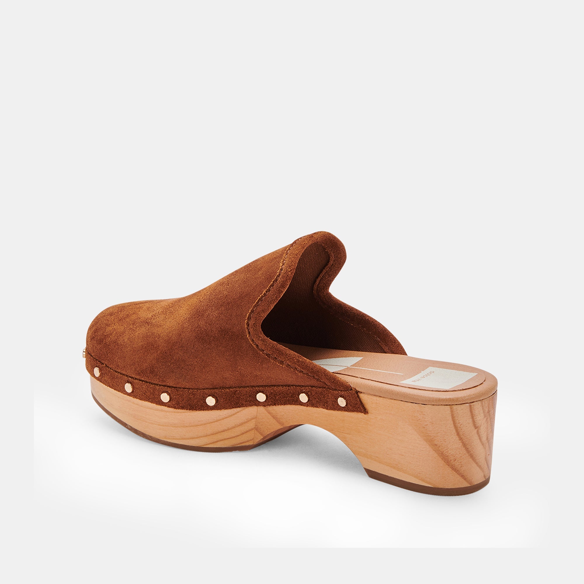 CLOSEN CLOGS Cognac Suede Clogs for Women - Comfortable & Stylish Slip-On Shoes Size 8 (US 935) by re:vita - Perfect for Casual Wear, Home, and Outdoor Activities