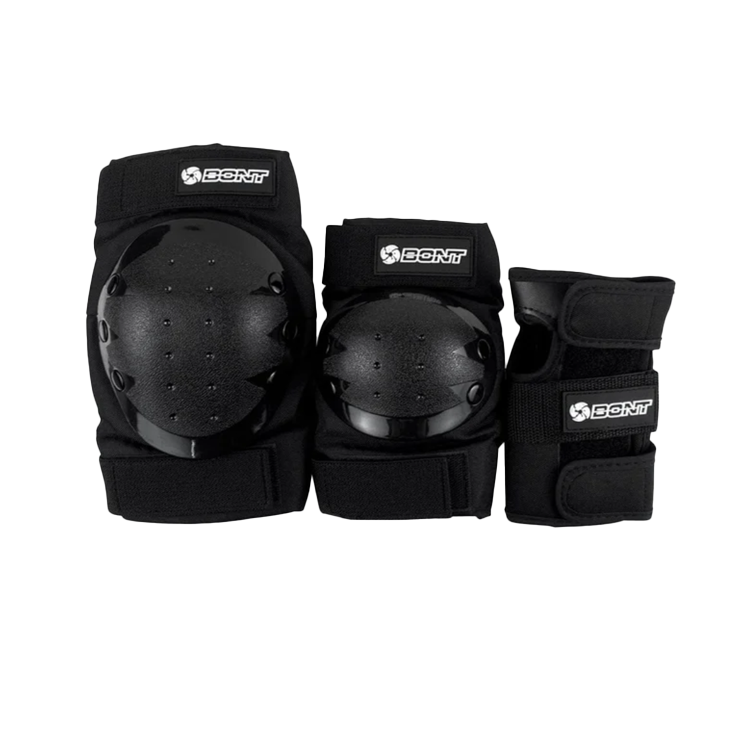 BONT Skate Protective Pads Set - Knee Pads, Elbow Pads & Wrist Guards for Roller Skating, Skateboarding & Inline Skating - Safety Gear for Adults & Kids - Perfect for Outdoor Sports & Rink Use