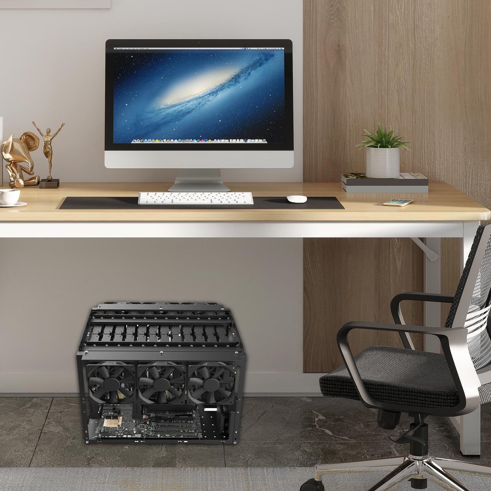Open Frame Computer Case - Stackable ATX PC Chassis for Gaming & Mining Rigs, Rack Mount Stand for Cryptocurrency Mining, Home Office & Workstation Setup