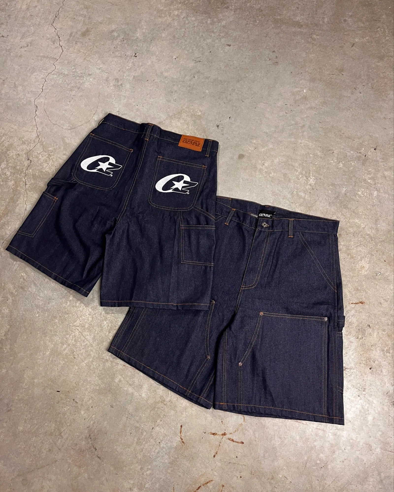 OZMNL Raw Indigo Denim Jorts - High-Quality Distressed Shorts for Men | Perfect for Casual Wear, Summer Outfits & Street Style