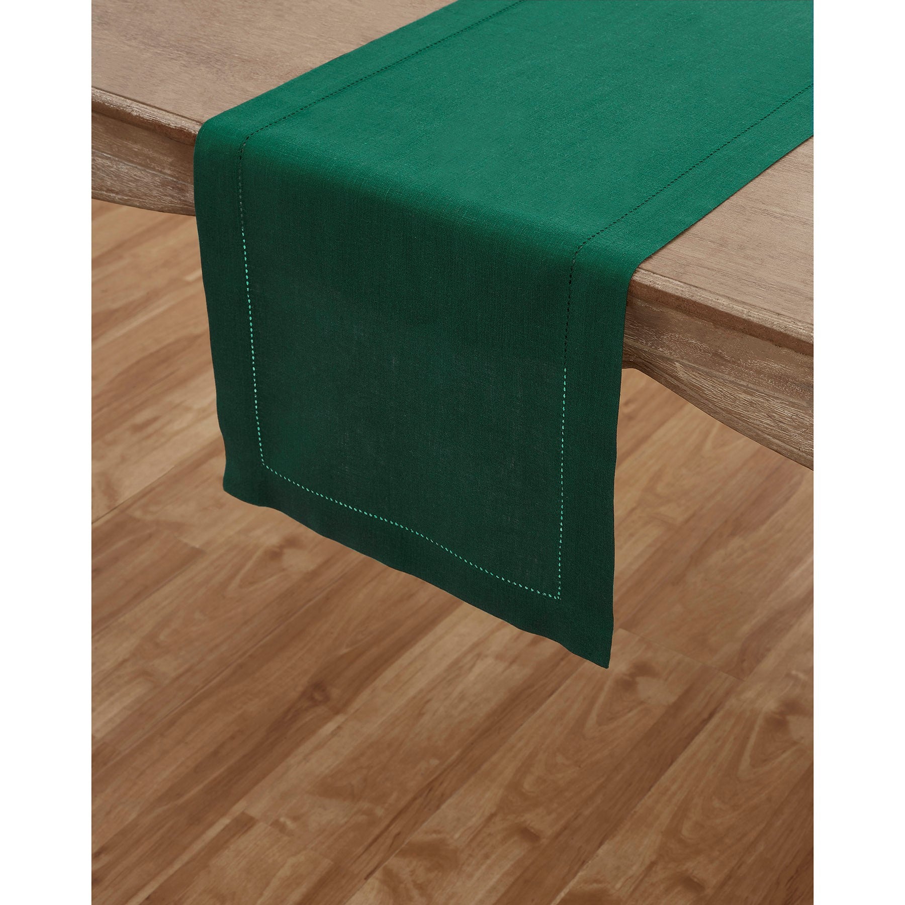 Elegant Classic Hemstitch Table Runner - Premium Linen Dining Decor for Weddings, Parties & Home Decor
