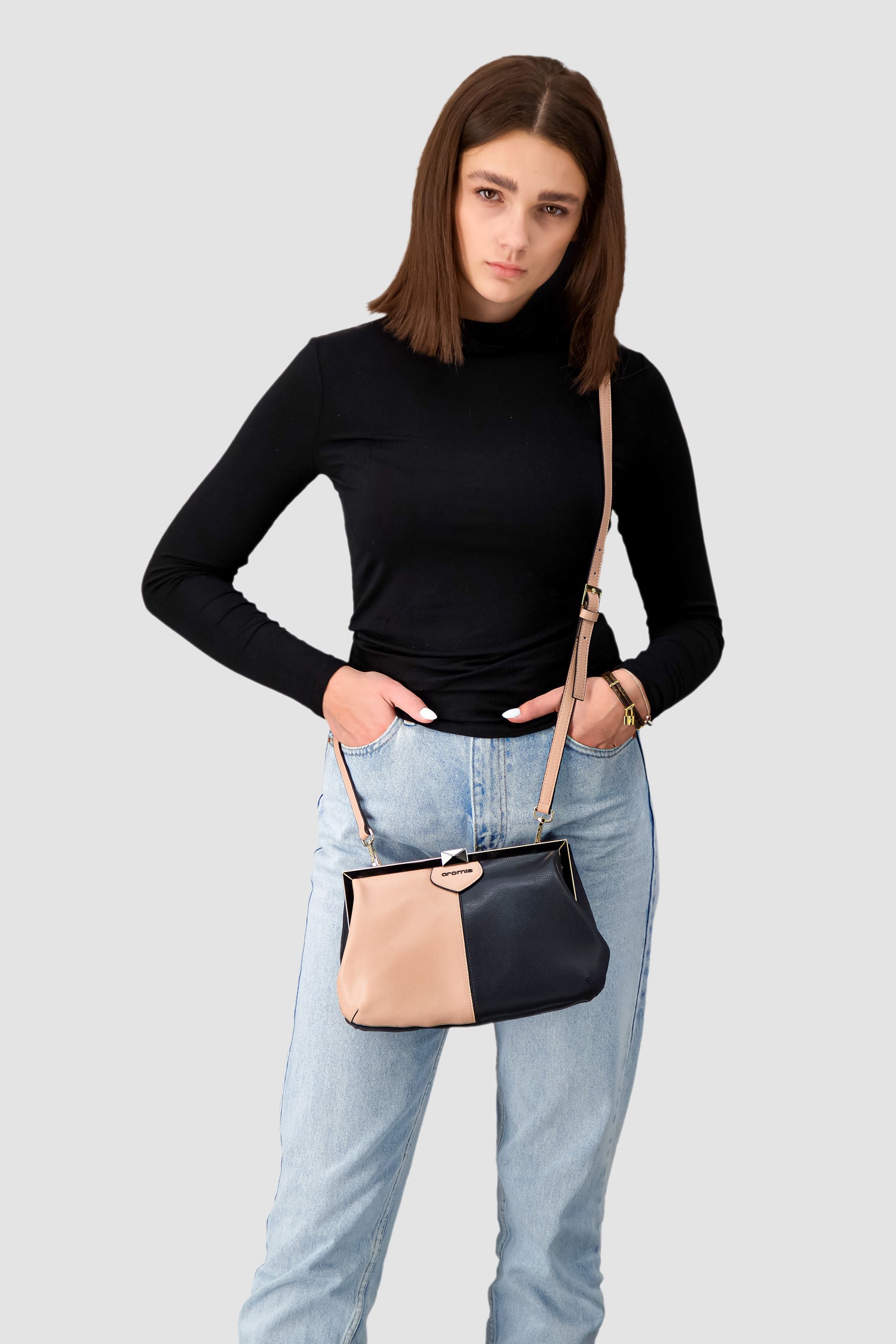 Cromia Beige Daisy Crossbody Bag for Women - Fashionable & Elegant Handbag for Daily Use, Work, and Evening Out