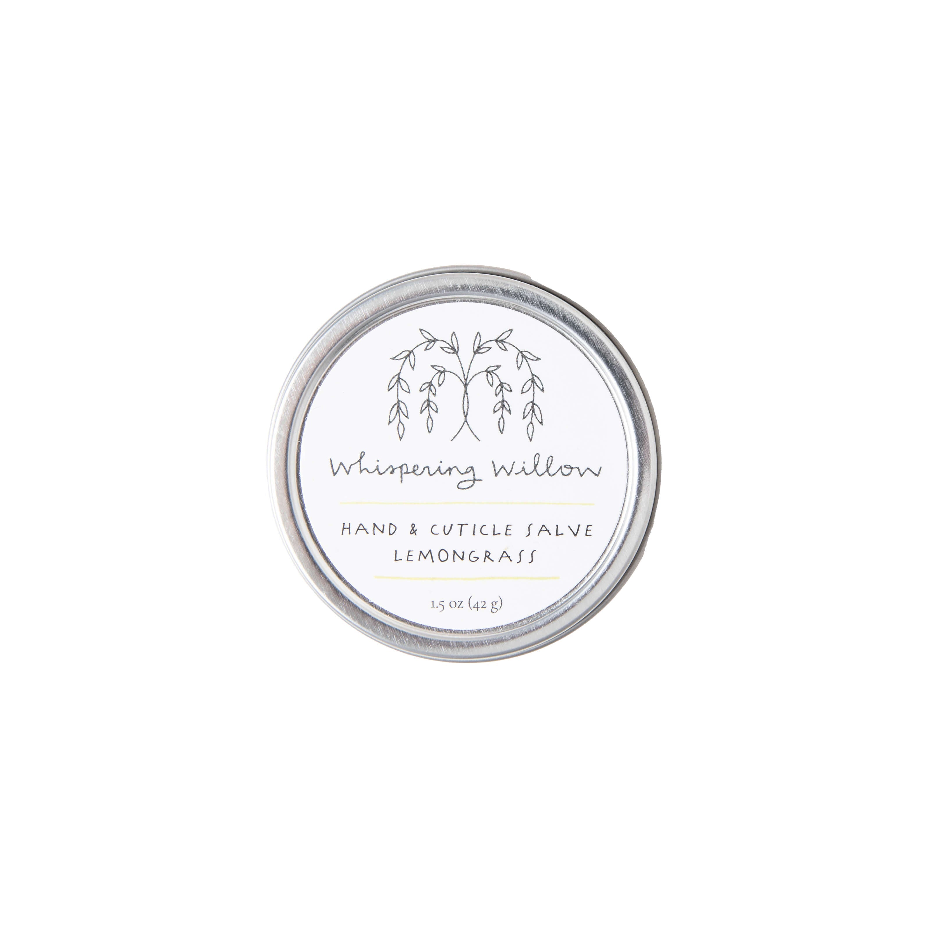 Organic Lemongrass Hand & Cuticle Salve - Moisturizing & Nourishing Treatment for Dry Skin - Perfect for Winter Care & Manicures