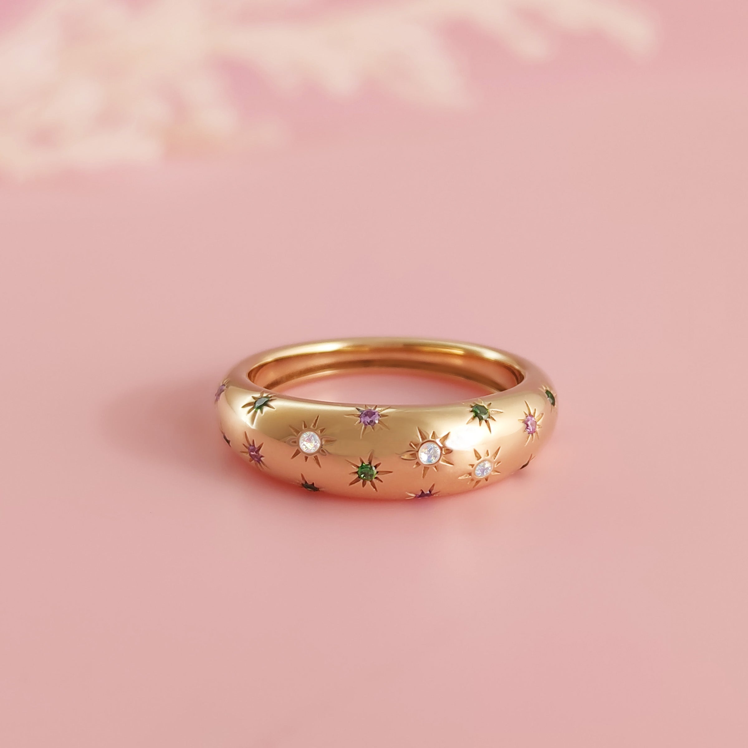 Stellar Bliss: Personalized Birthstone Ashes Ring for Memorial Jewelry - Perfect for Keeping Loved Ones Close in Everyday Life