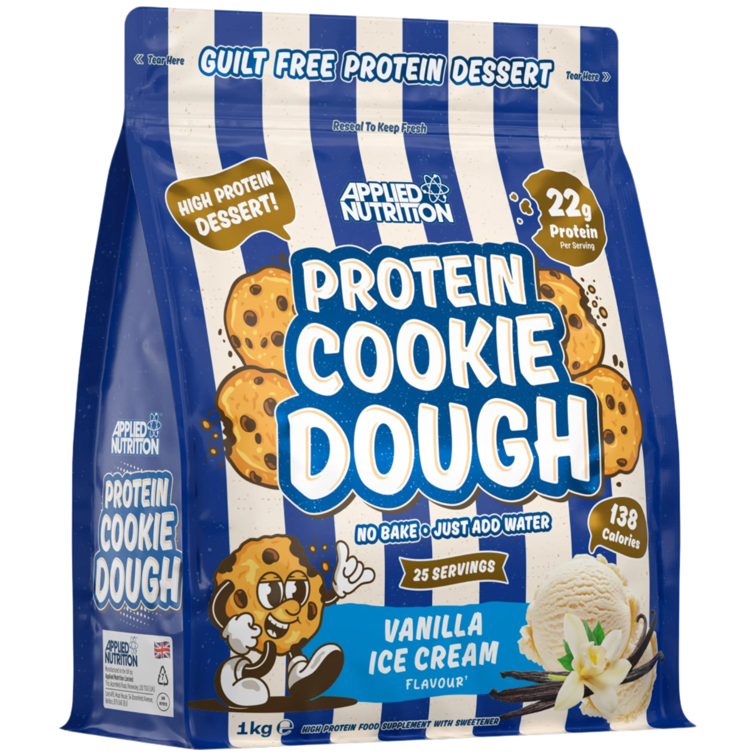 Applied Nutrition Protein Cookie Dough 1kg - High Protein Snack for Fitness & Weight Loss | Perfect for Post-Workout Recovery & Healthy Dessert