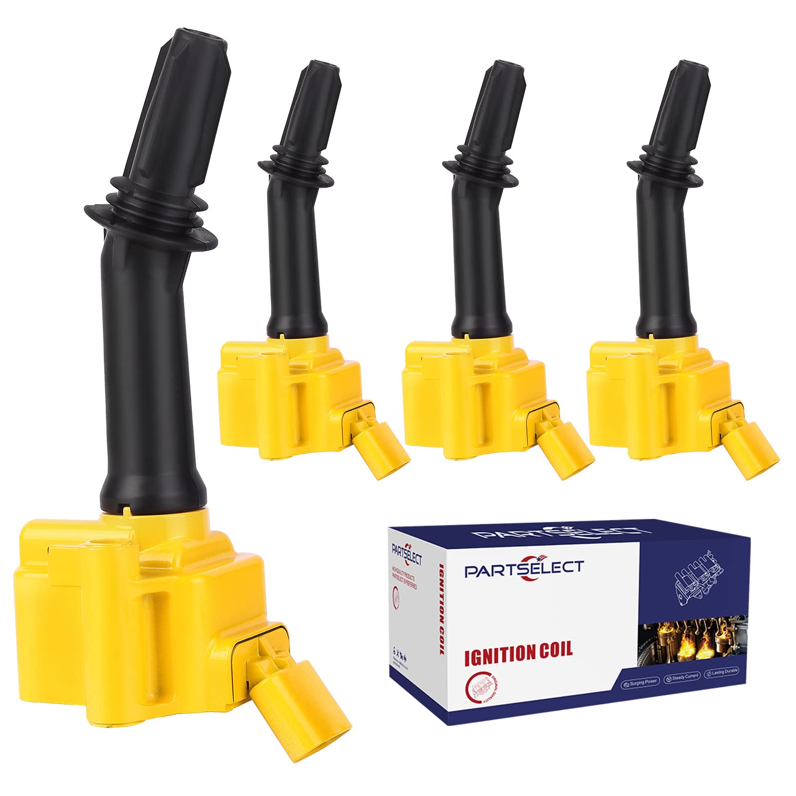 4-Pack Ignition Coil UF802 Replacement for Chevy Equinox Malibu Cruze Volt 2016-2019 & Buick Encore GMC Terrain 1.4L 1.5L 1.6L - Compatible with Part# 12635672 5C2095 - High Performance Engine Ignition System Upgrade for Smoother Acceleration