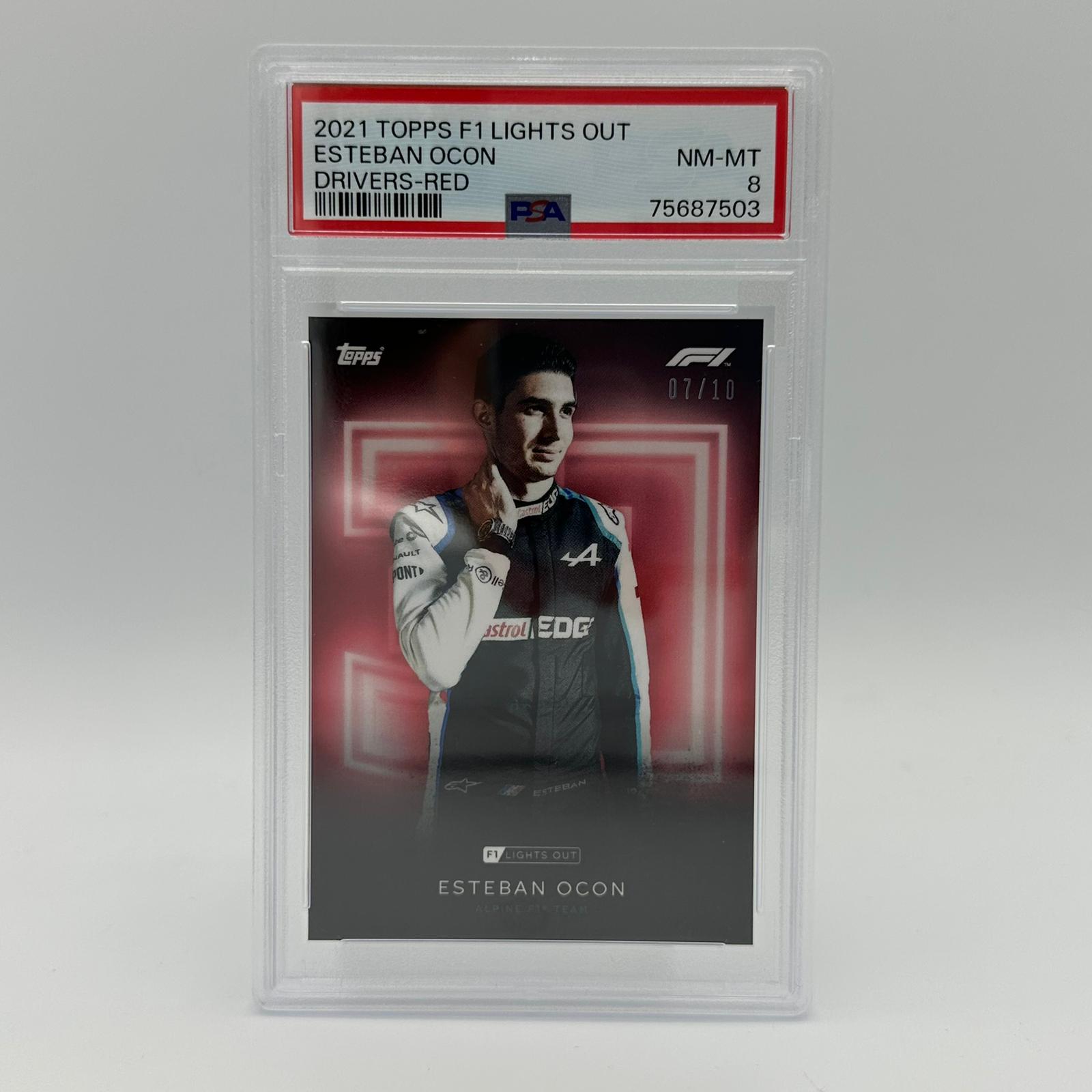 2007/10 Esteban Ocon PSA 8 Graded Red Parallel Racing Card - Perfect for F1 Collectors, Sports Memorabilia Displays, and Investment Portfolios