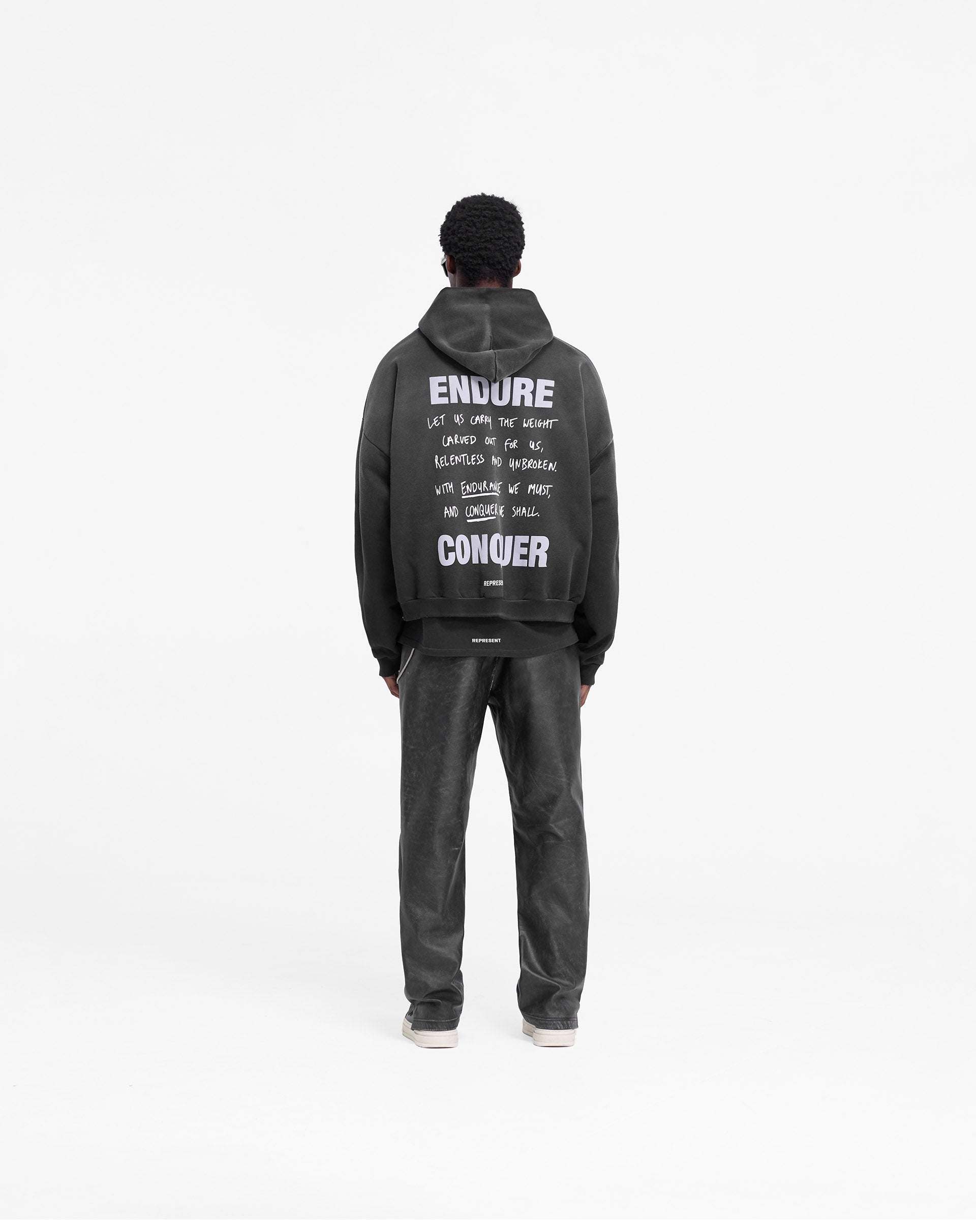 Atlas Hoodie - Stained Black | Men's & Women's Casual Pullover Sweatshirt | Warm Fleece Lined for Outdoor & Streetwear Fashion