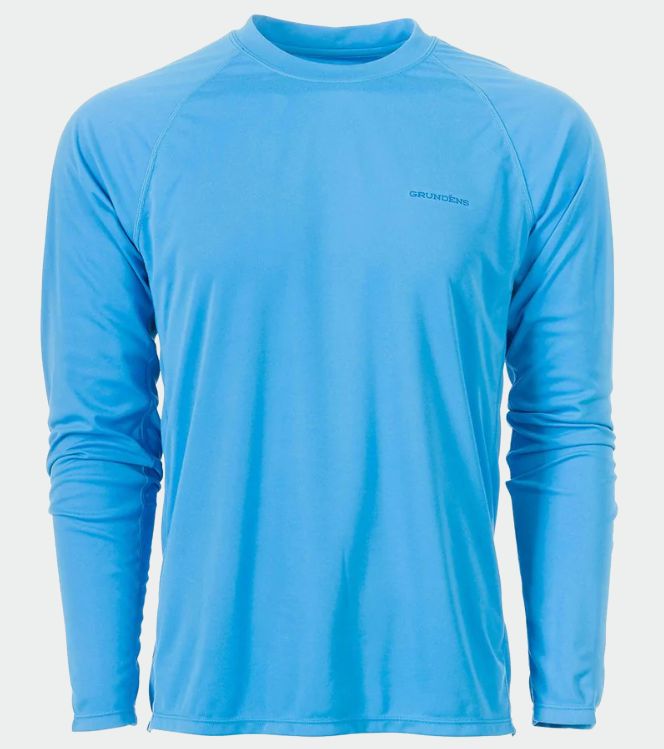 Grundens Solstrale Crew UVP Long Sleeve Fishing Shirt - UPF 50+ Sun Protection for Men & Women - Perfect for Boating, Hiking, and Outdoor Activities