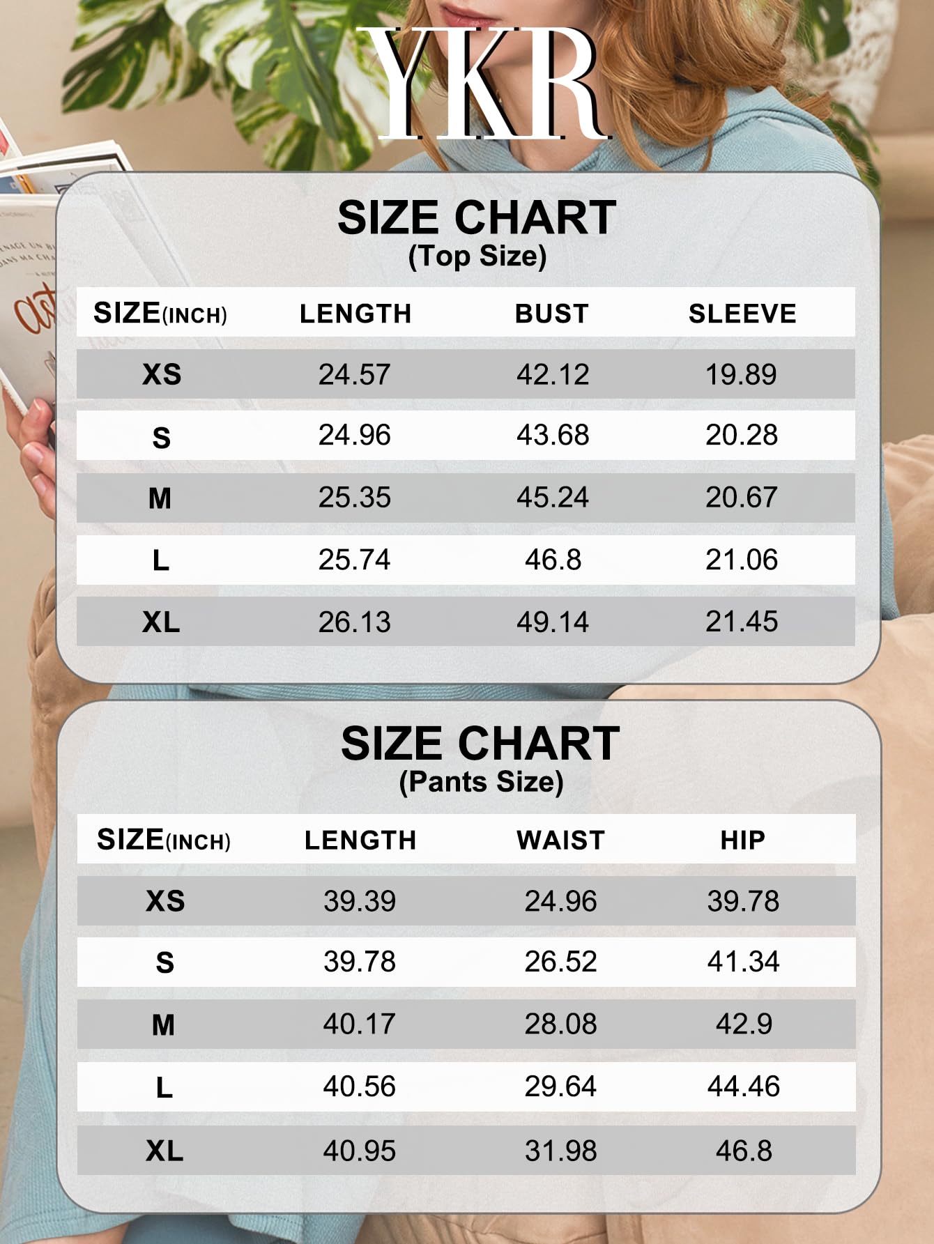 YKR Women's Lounge Sets 2-Piece Outfits - Soft Knit Sweatsuit with Pockets for Women | Cozy Tracksuit for Home, Yoga, Travel & Casual Wear