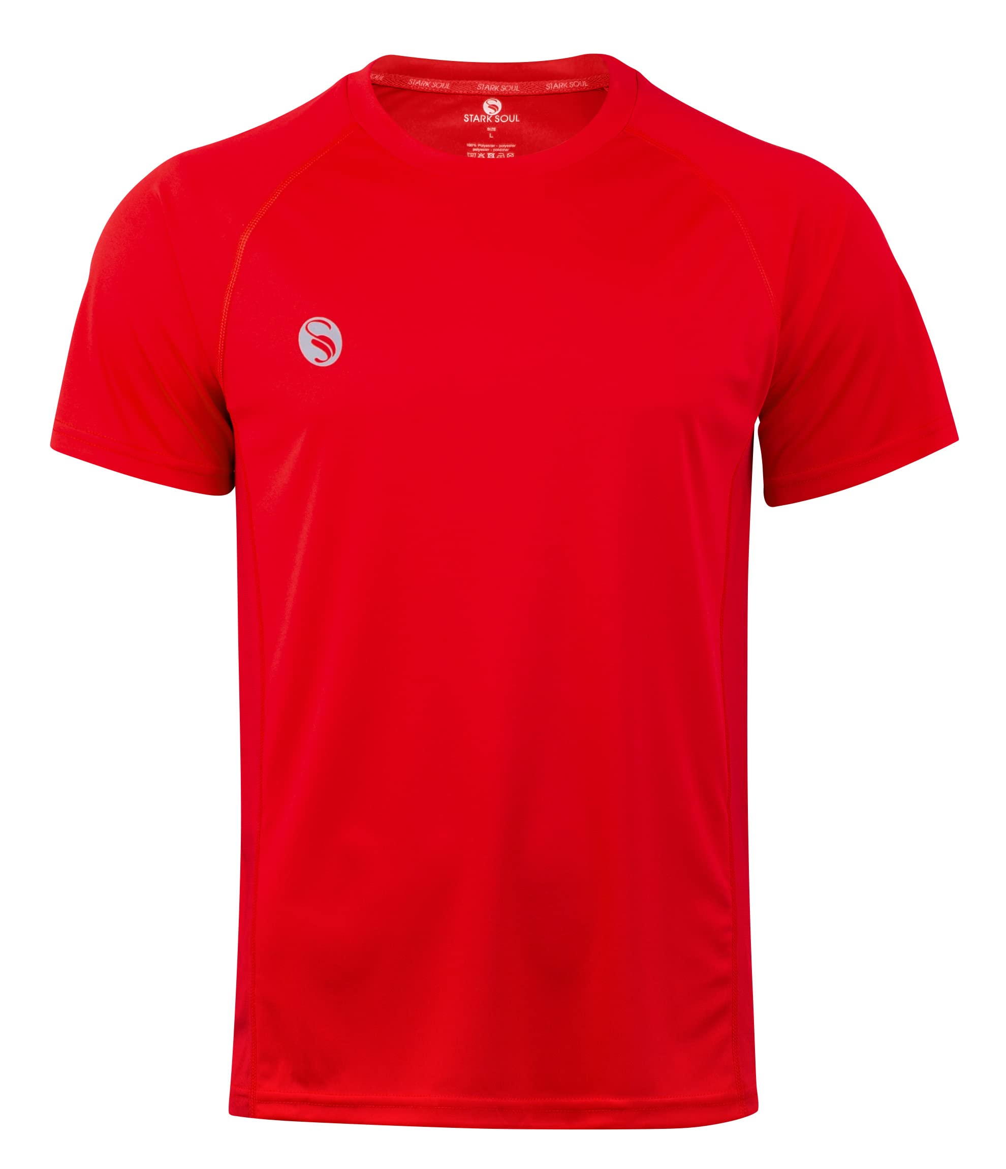 STARK SOUL Reflective Fitness T-Shirt - Breathable Quick-Dry Workout Shirt for Men & Women - Perfect for Running, Gym Training & Outdoor Sports