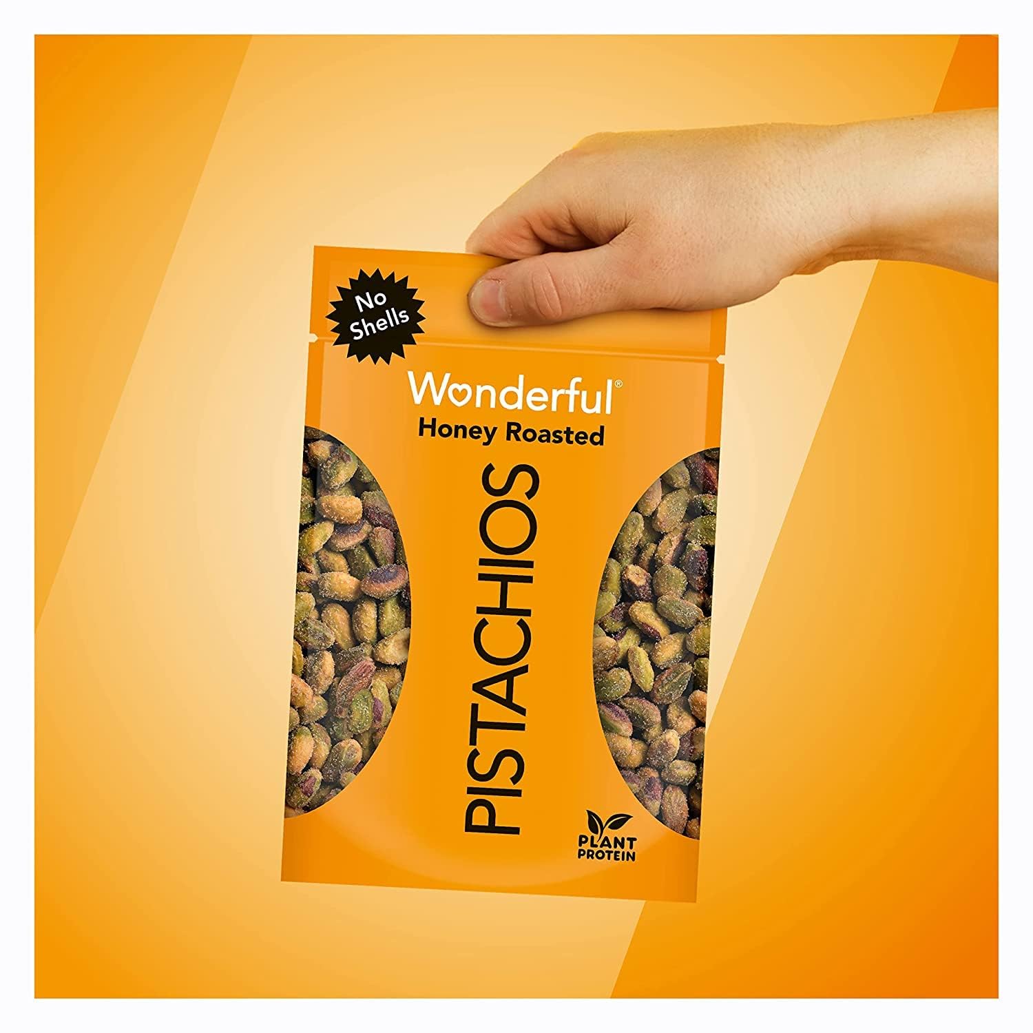 Wonderful Pistachios No Shells, Honey Roasted Nuts - 5.5oz Resealable Bag | Protein Packed, Gluten Free Healthy Snacks | Perfect for Office, Travel & On-the-Go Energy Boost
