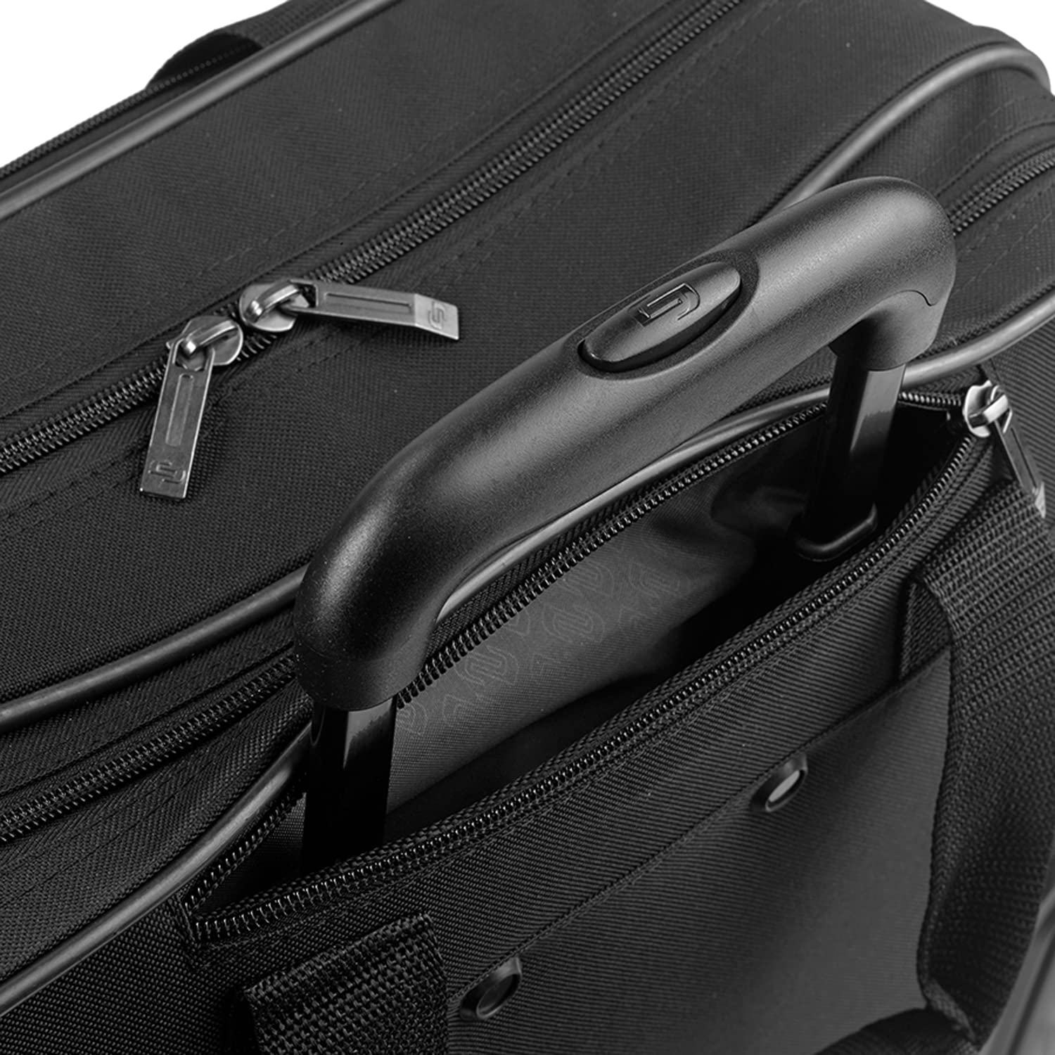 Solo New York Empire Rolling Laptop Bag for Women & Men - 17.3 Inch Rolling Briefcase with Wheels, Business Travel Carry On Luggage - Black (CLS910-4) | Perfect for Airplane, Office & Commuting