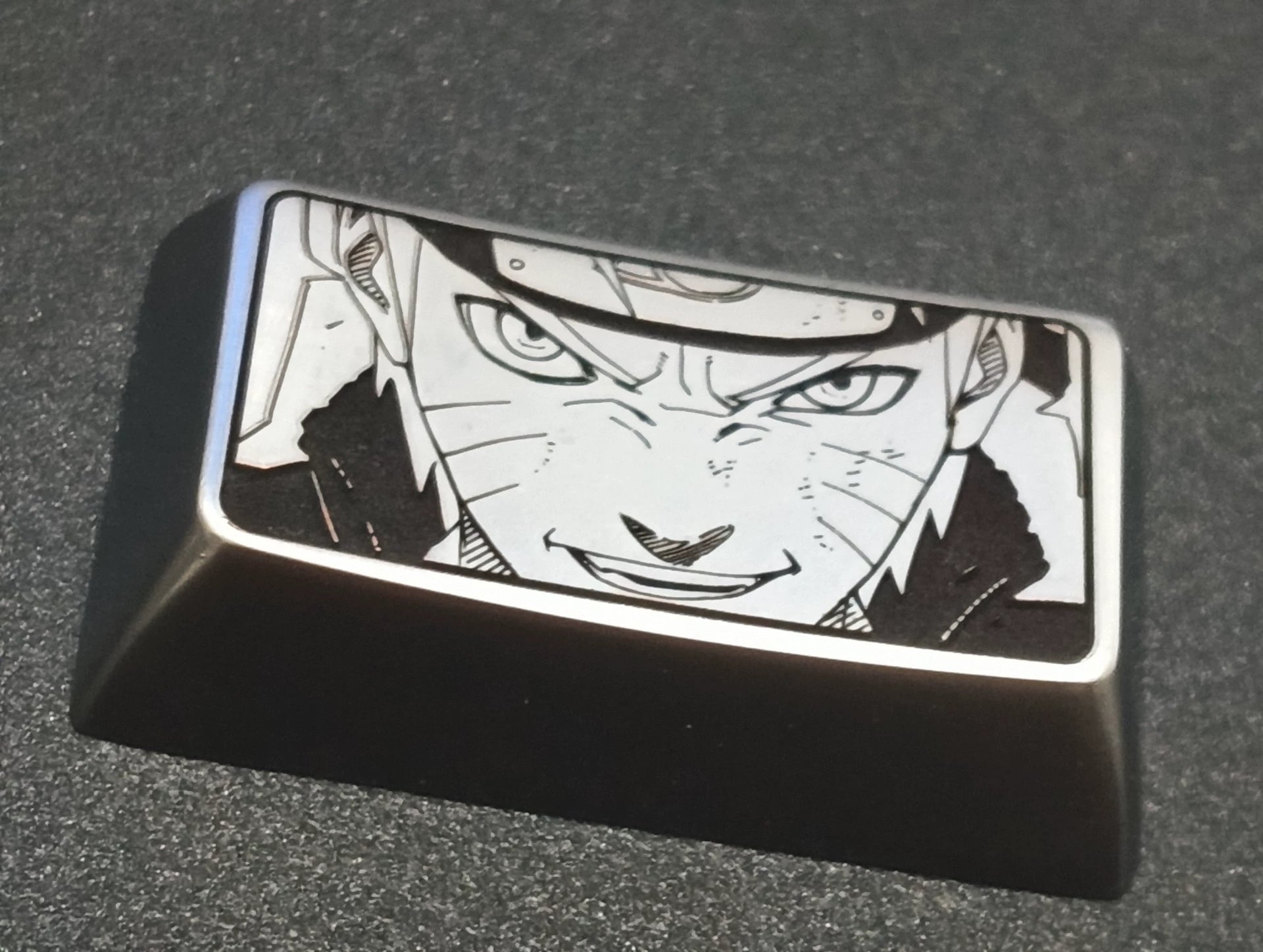 Naruto Anime Zinc Alloy Custom Keycaps - 1.5U & 1.75U Metal Decorative Keycaps for Mechanical Keyboards - Perfect for Gaming, Collecting, and Keyboard Customization