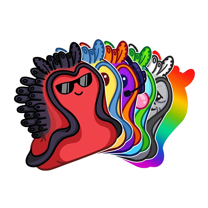 Slug Squad Sticker Pack - 50 Unique Vinyl Decals for Laptops, Water Bottles & DIY Crafts - Perfect for Scrapbooking, Journaling & Personalizing Accessories